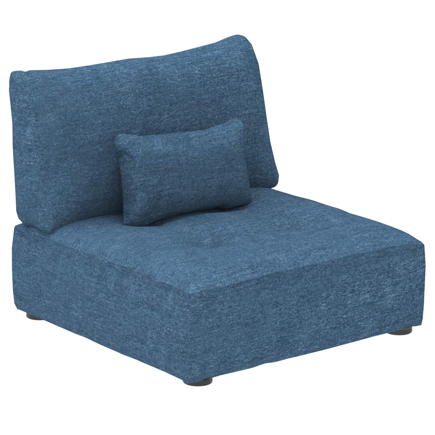 Marque Amazon - Alkove Elvas - Module à 1 place pour canapé modulaire avec espace de rangement et coussin additionnel, 93 x 100 cm, Bleu marine