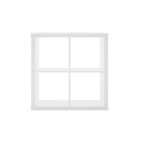 Furniture 247 2 Tier (4 Cube) Shelving Unit - White