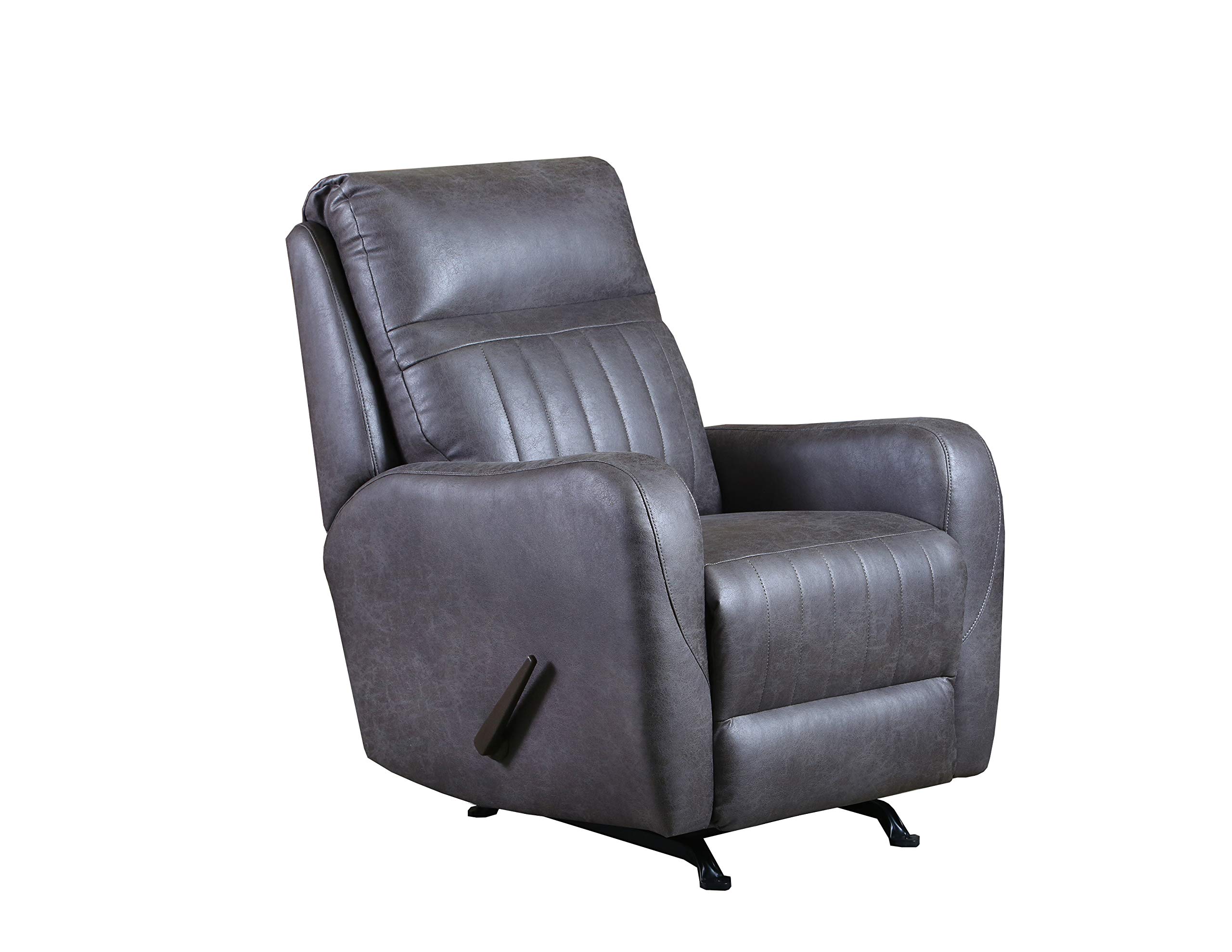 Amazon Brand - Stone & Beam Primrose Upholstered Rocking Recliner Chair, 33"W, Gray
