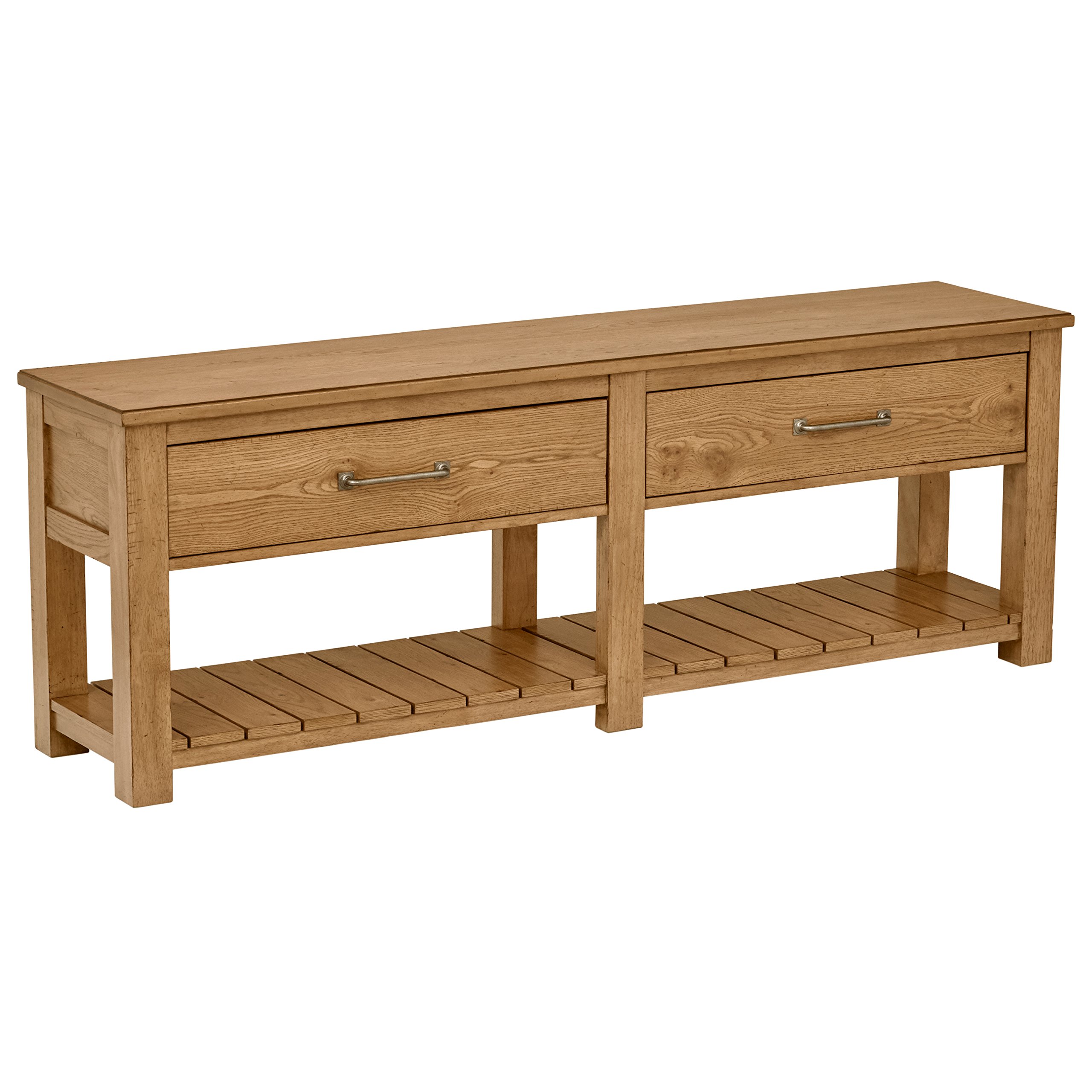 Amazon Brand – Stone & Beam Parson Entertainment Console with Drawers, 72"W, Oak