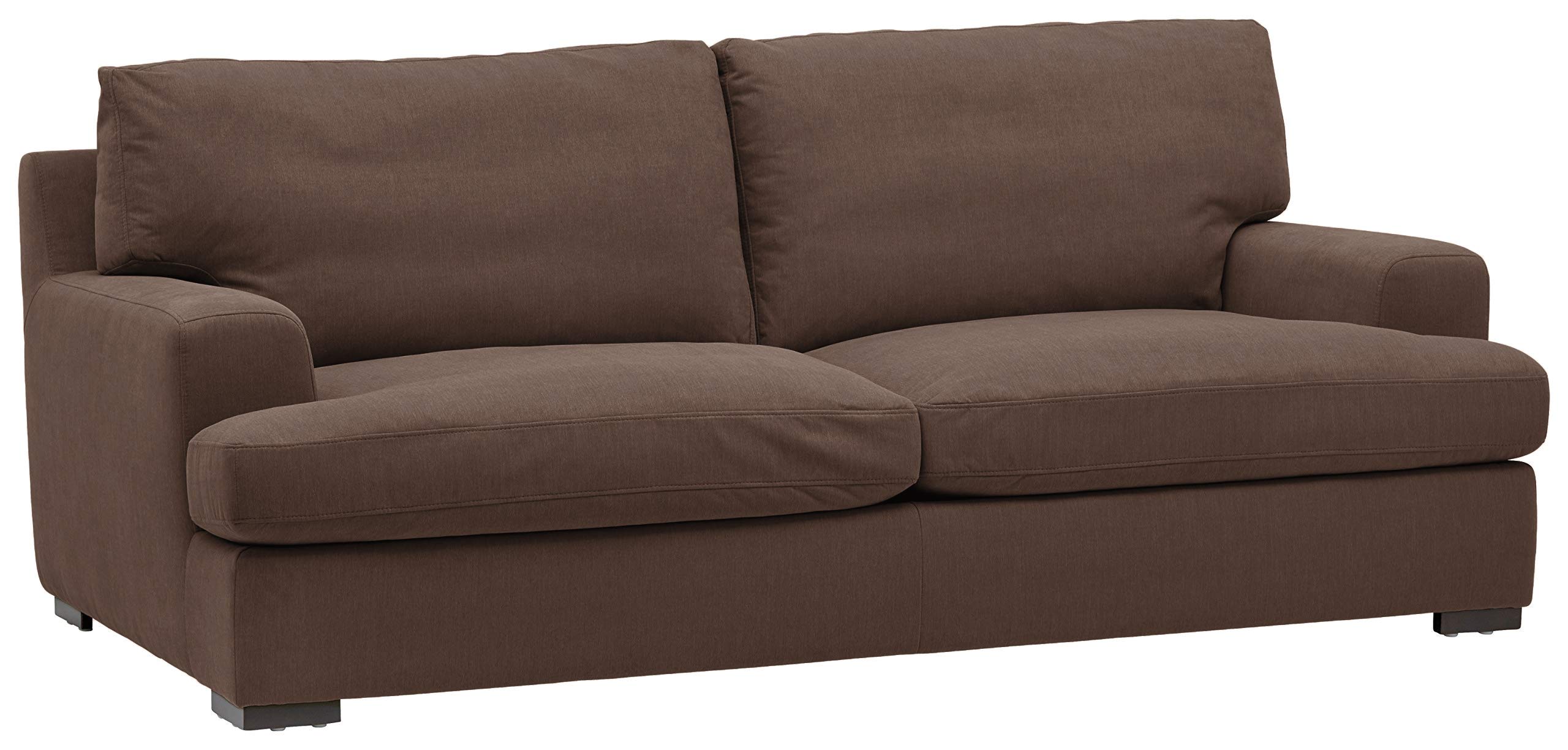 Amazon Brand – Stone & Beam Lauren Down-Filled Oversized Sofa Couch with Hardwood Frame, 89"W, Chocolate