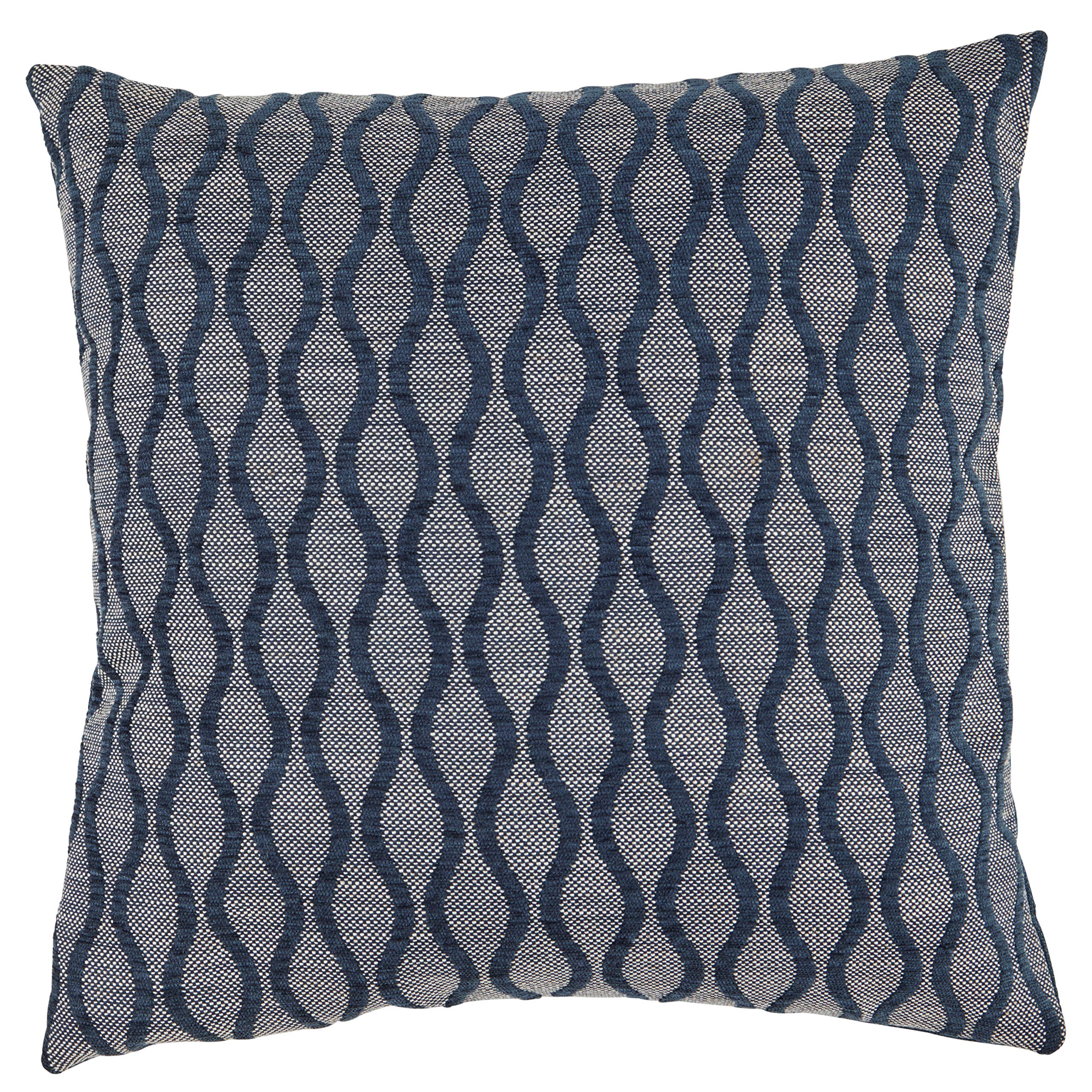 Amazon Brand – Rivet Mid-Century Wave Throw Pillow - 17 x 17 Inch, Indigo