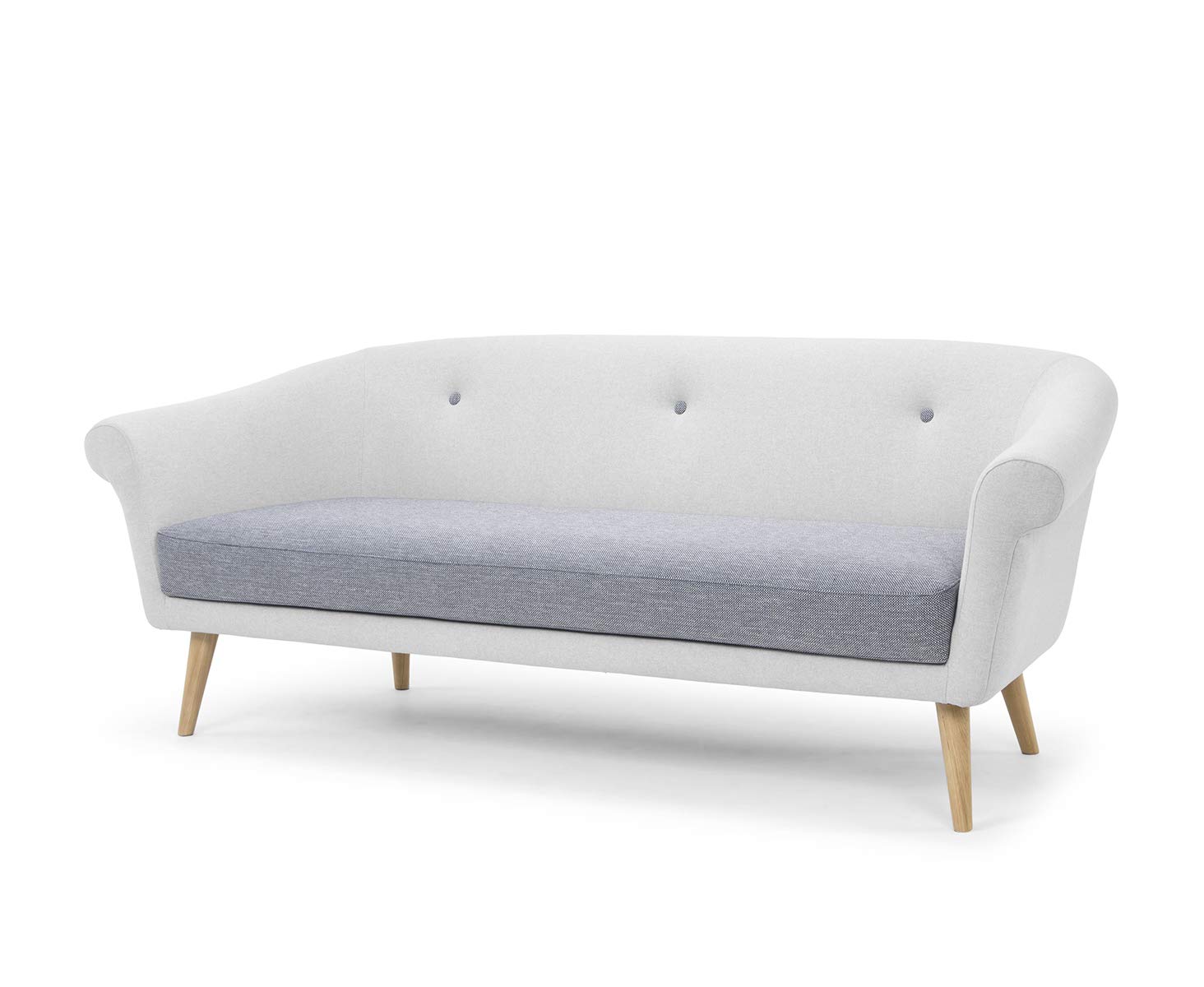 Marque Amazon - Movian Billan - Canapé 3 places, 216 x 83 x 79 cm, Gris