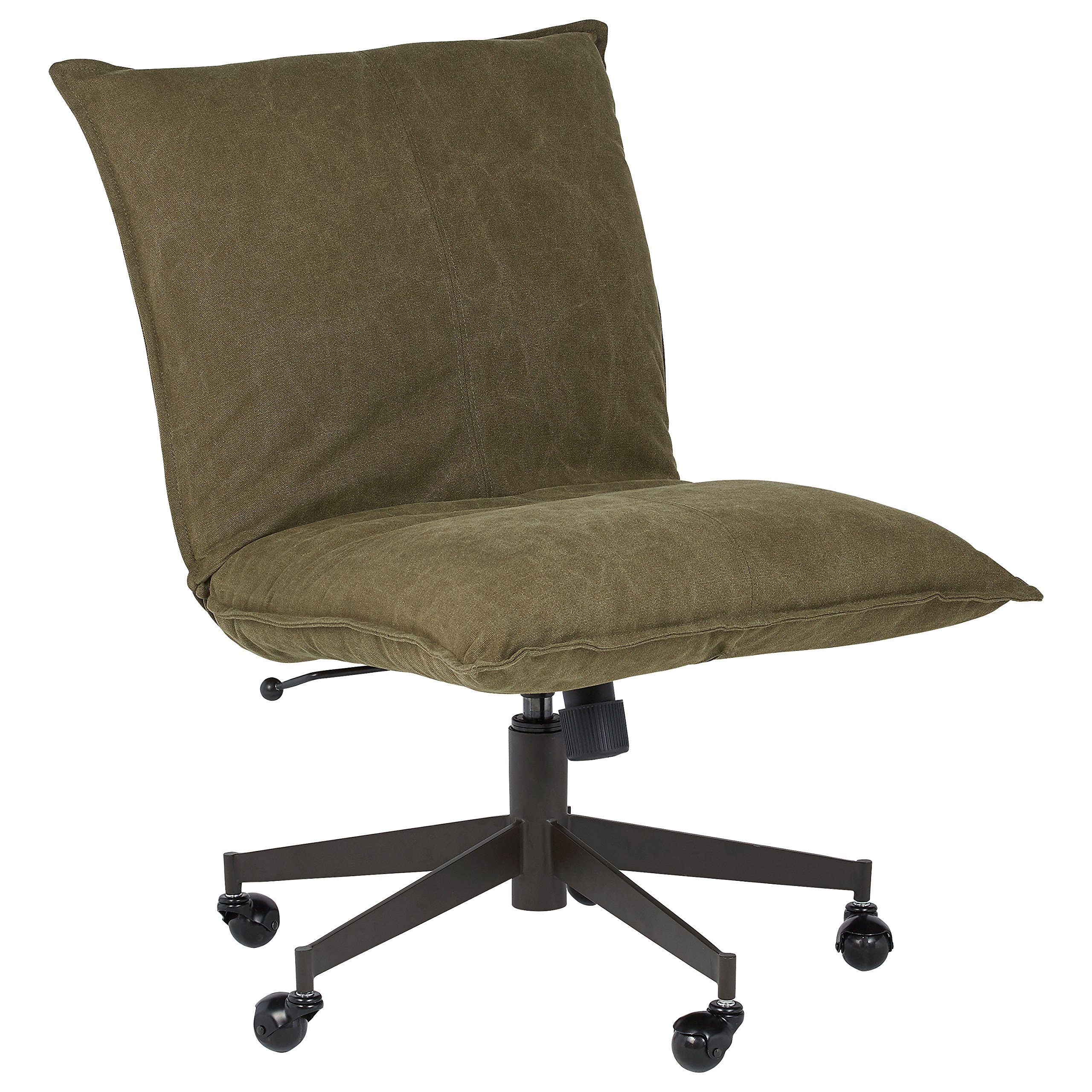 Amazon Brand – Rivet Fun Contemporary Office Desk Chair, 36"-39"H, Grey/Black
