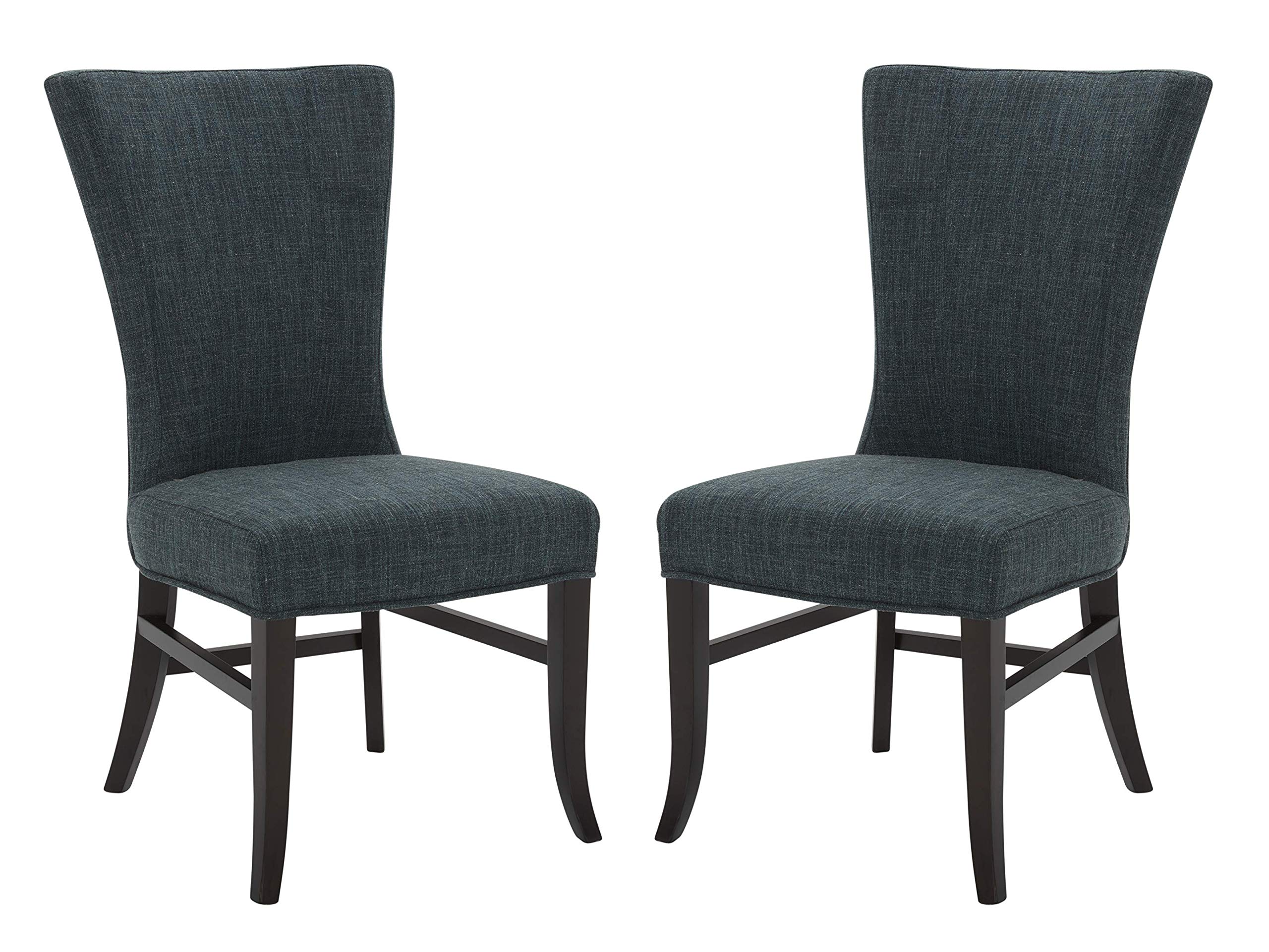 Amazon Brand – Stone & Beam Reinhart Classic Upholstered Dining Chair, 20.5"W, Set of 2, Marine Blue
