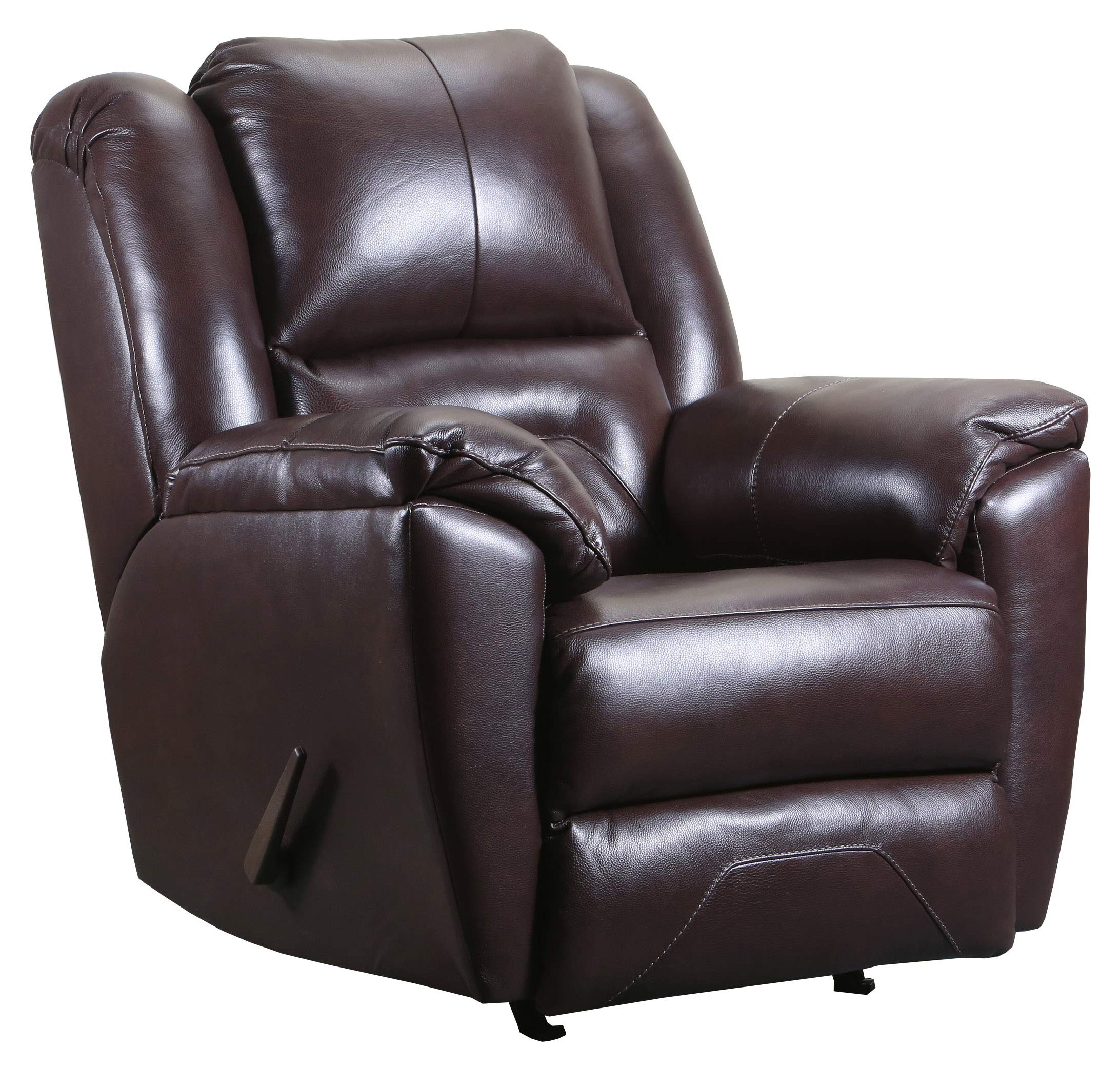 Amazon Brand – Ravenna Home Maplewood Rocker Recliner, 39"W, Leather, Dark Roast