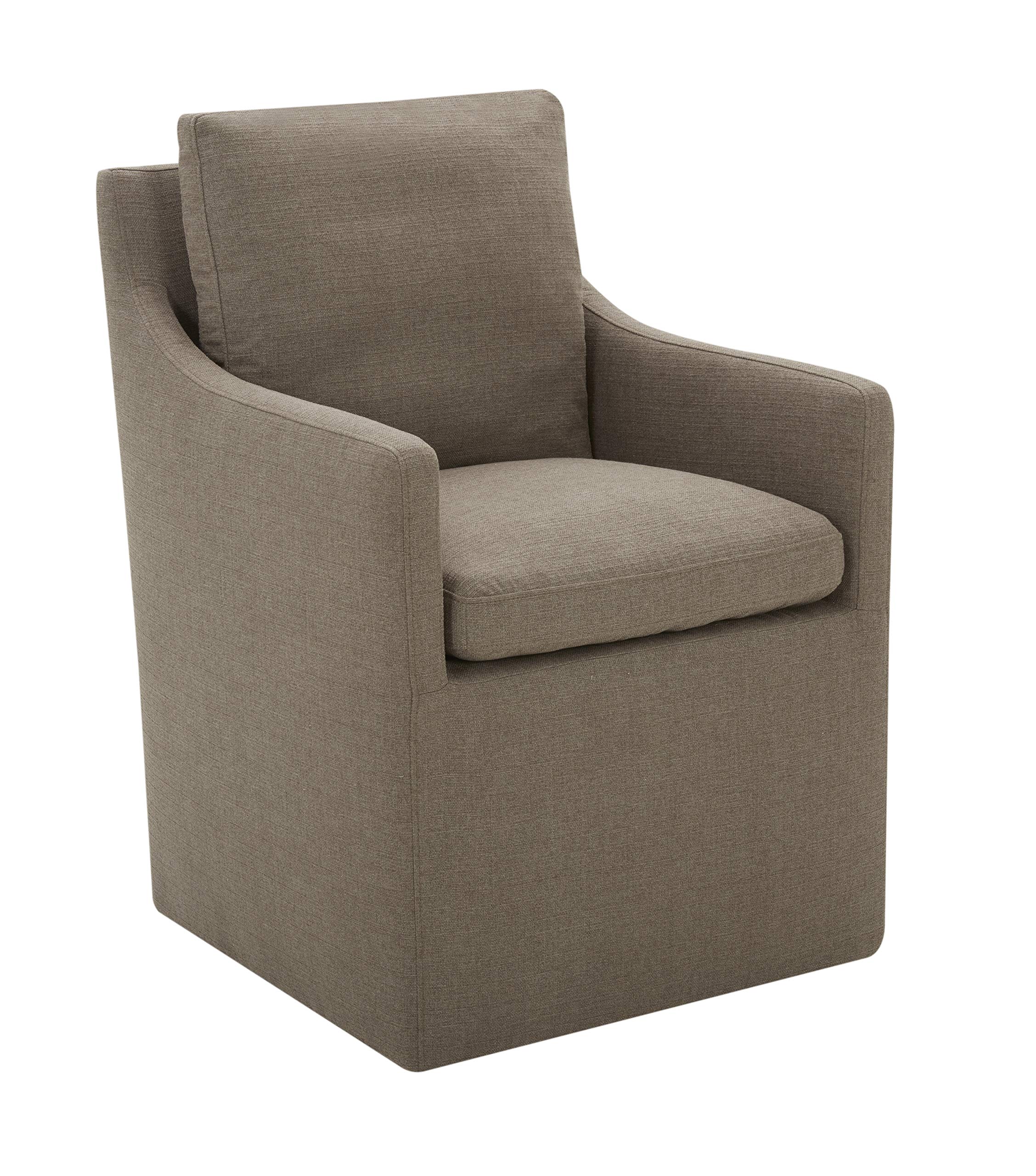 Amazon Brand – Stone & Beam Vivianne Modern Upholstered Dining Chair with Casters, 24.4"W, Slate