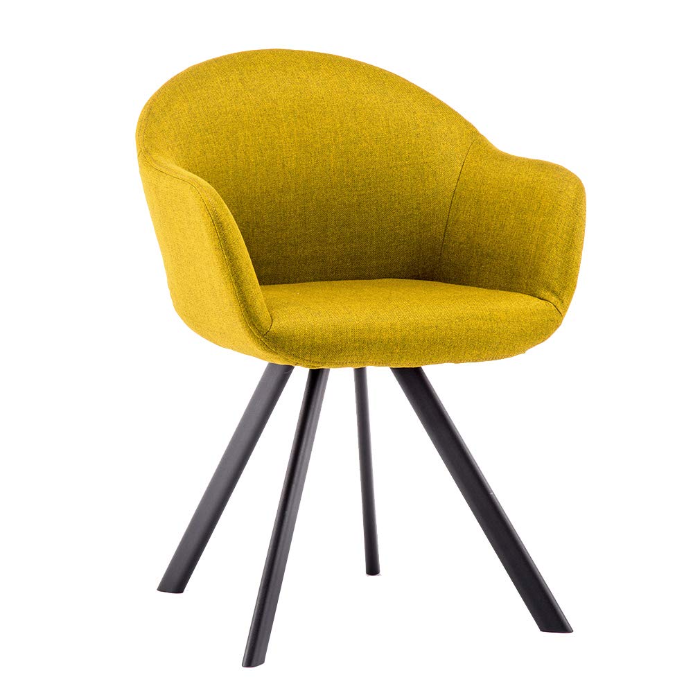 Marque Amazon - Movian Elbe - Chaise de Salle à Manger, Jaune Moutarde