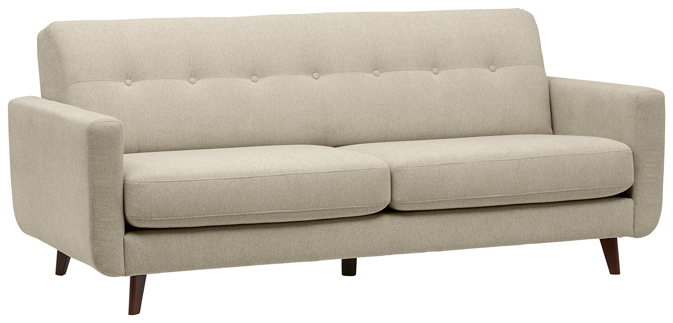 Amazon Brand – Rivet Sloane Mid-Century Modern Sofa with Tufted Back, 79.9"W, Shell