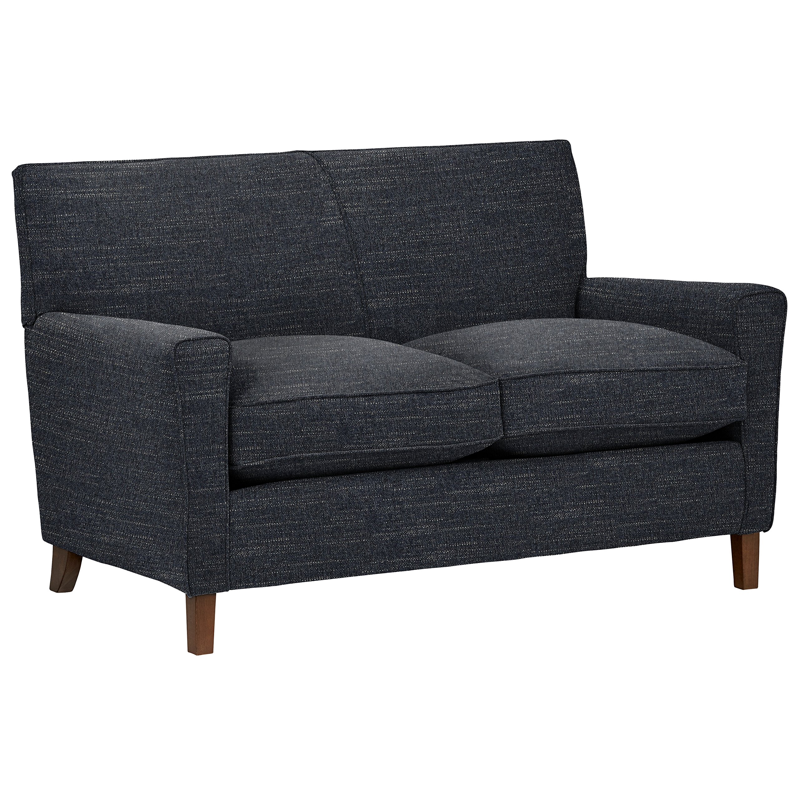 Amazon Brand – Rivet Lawson Modern Angled Loveseat, 58"W, Blue Eclipse