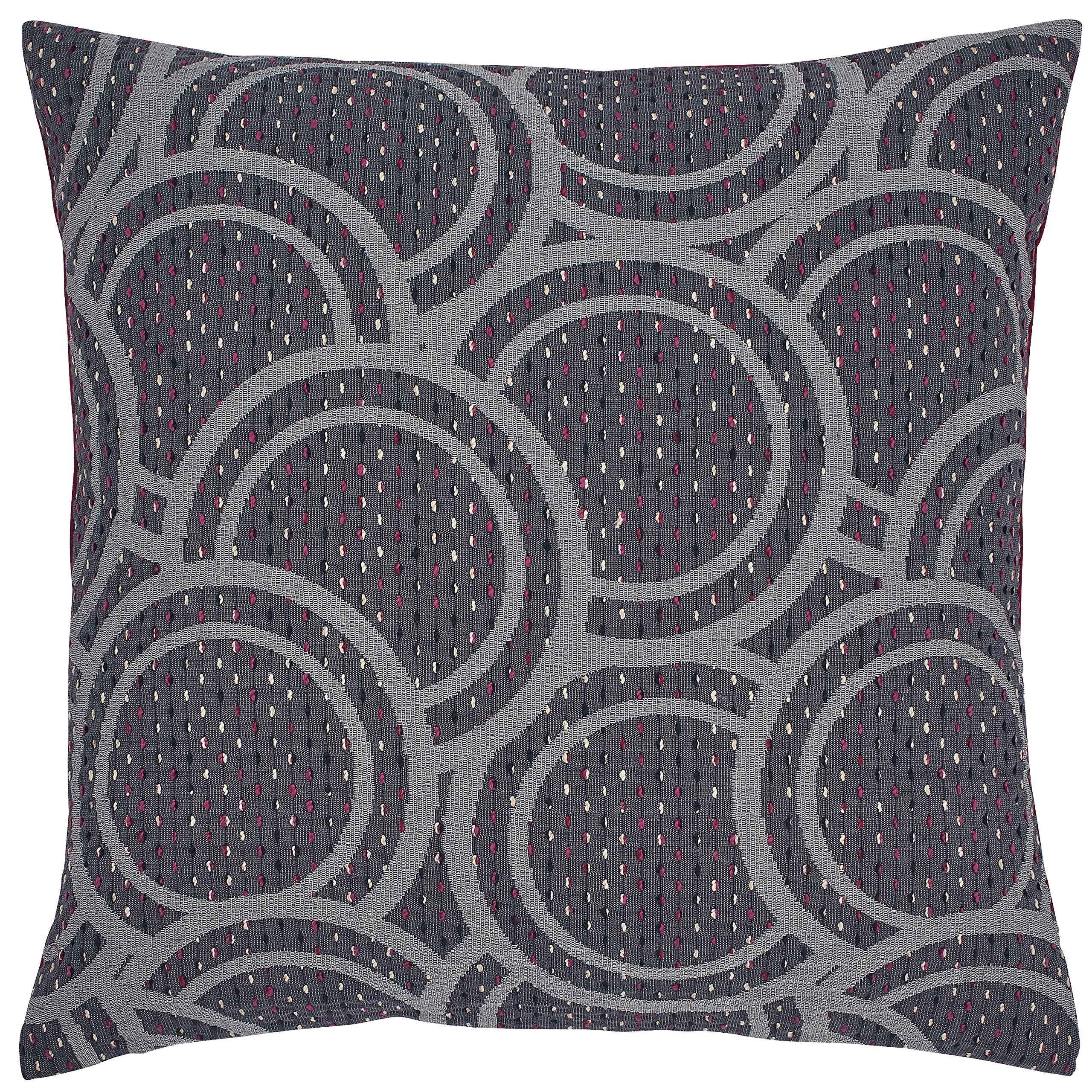 Amazon Brand – Rivet Abstract Pattern Throw Pillow Cover - 20 x 20 Inch, Grey