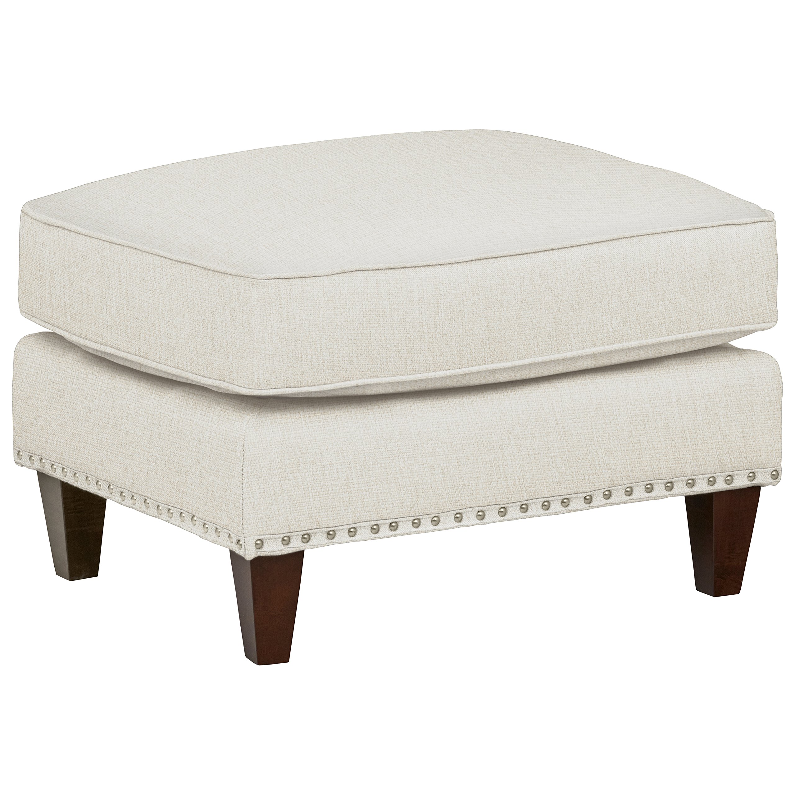 Amazon Brand – Stone & Beam Marin Upholstered Ottoman, 29"W, Sandstone