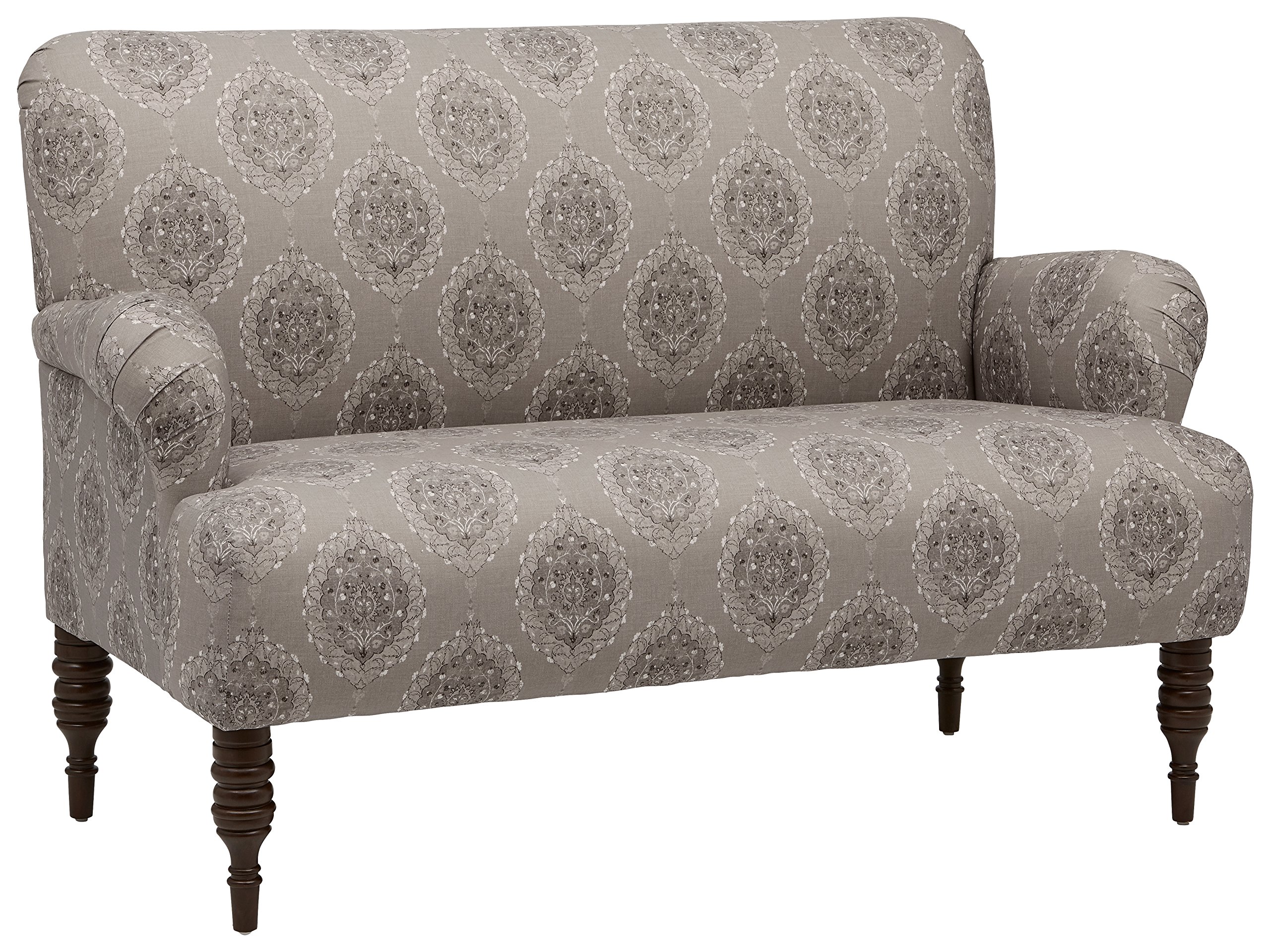 Amazon Brand – Stone & Beam Modern Sweeping Arm Settee, 51"W, Damask Taupe