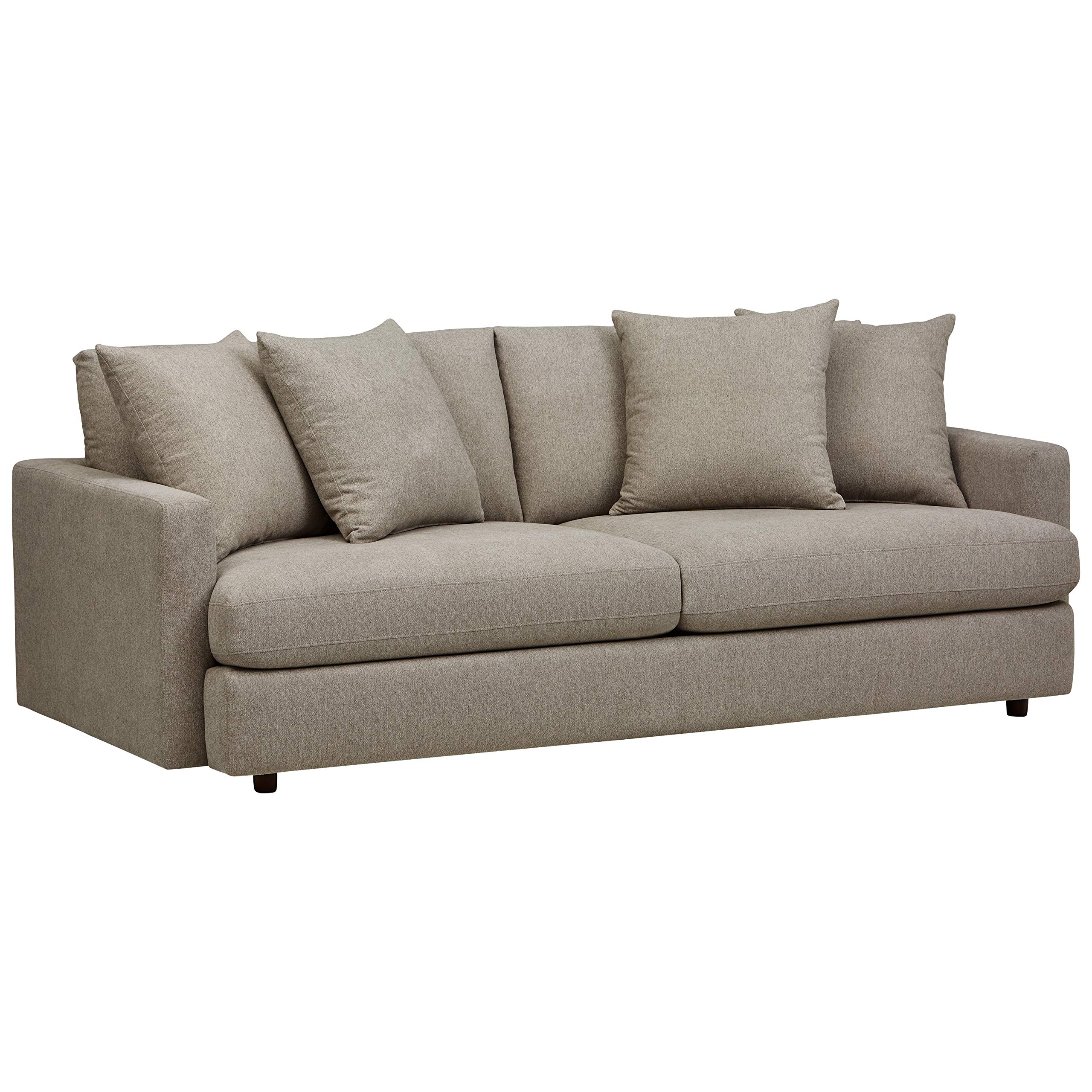 Amazon Brand – Rivet Amelia Modern 94" Sofa, Fabric, Light Gray