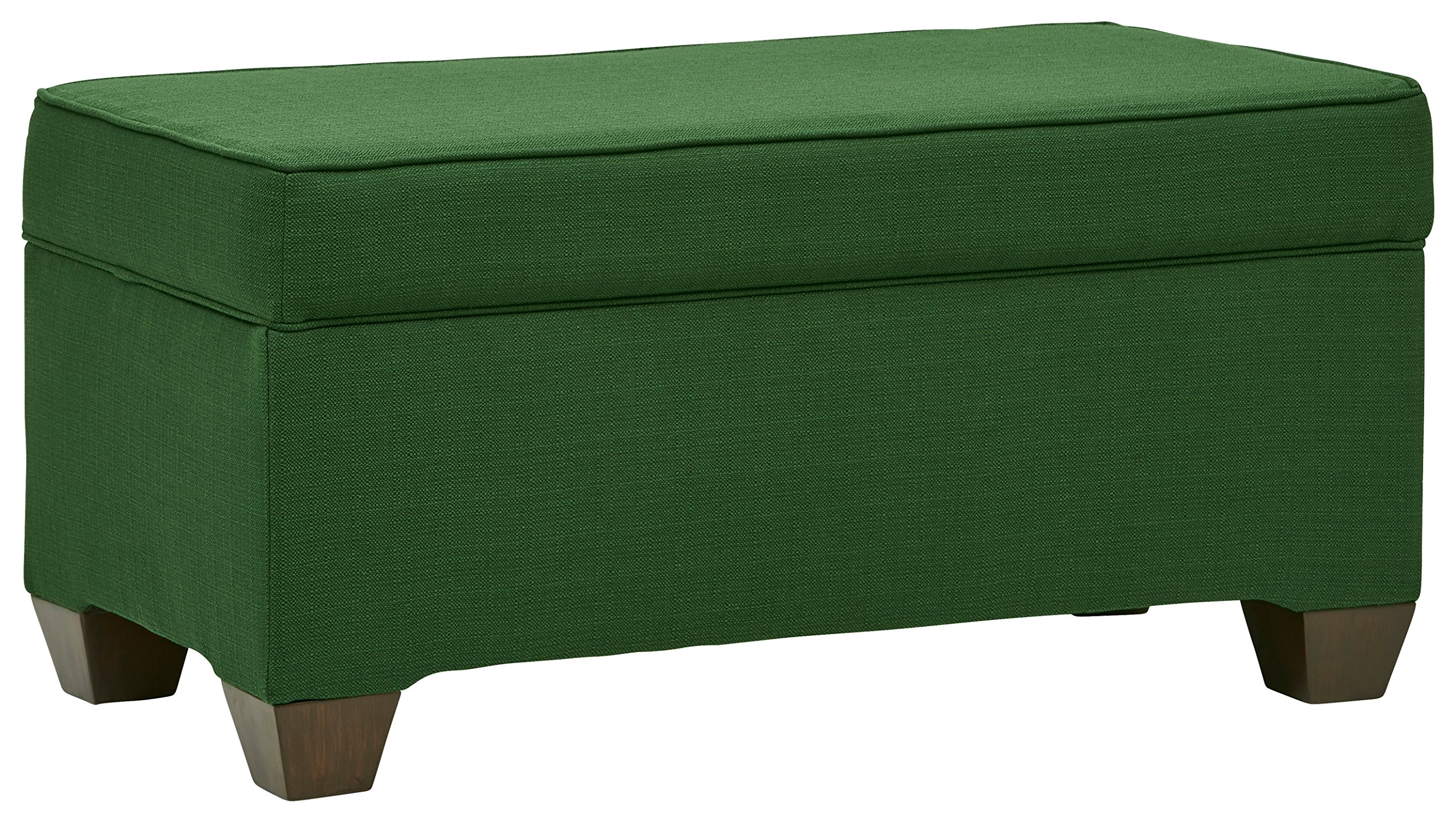 Amazon Brand – Stone & Beam Edgewood Modern Storage Ottoman, 36"W, Emerald