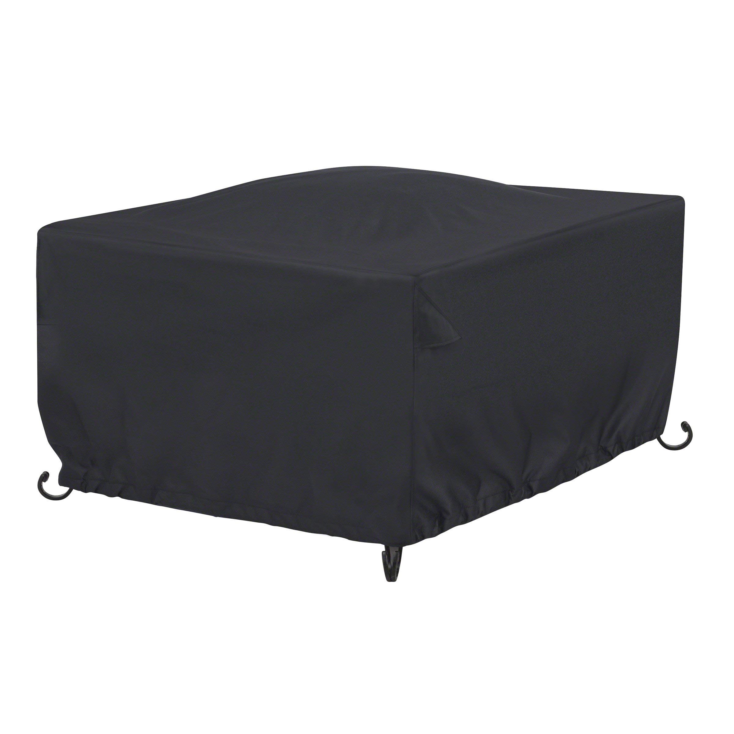 AmazonBasics Square Patio Fire Pit/Table Cover - 42", Black (Renewed)