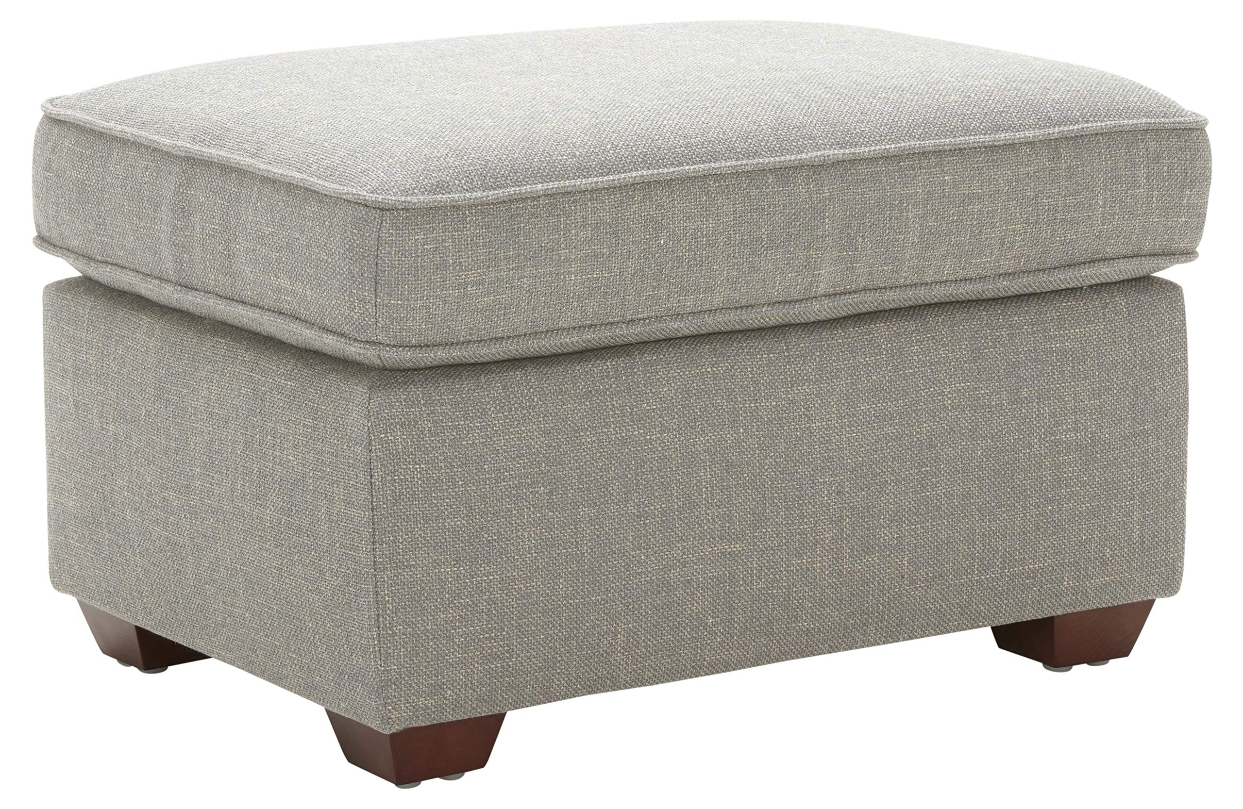 Amazon Brand – Rivet Andrews Contemporary Ottoman, 30"W, Light Grey
