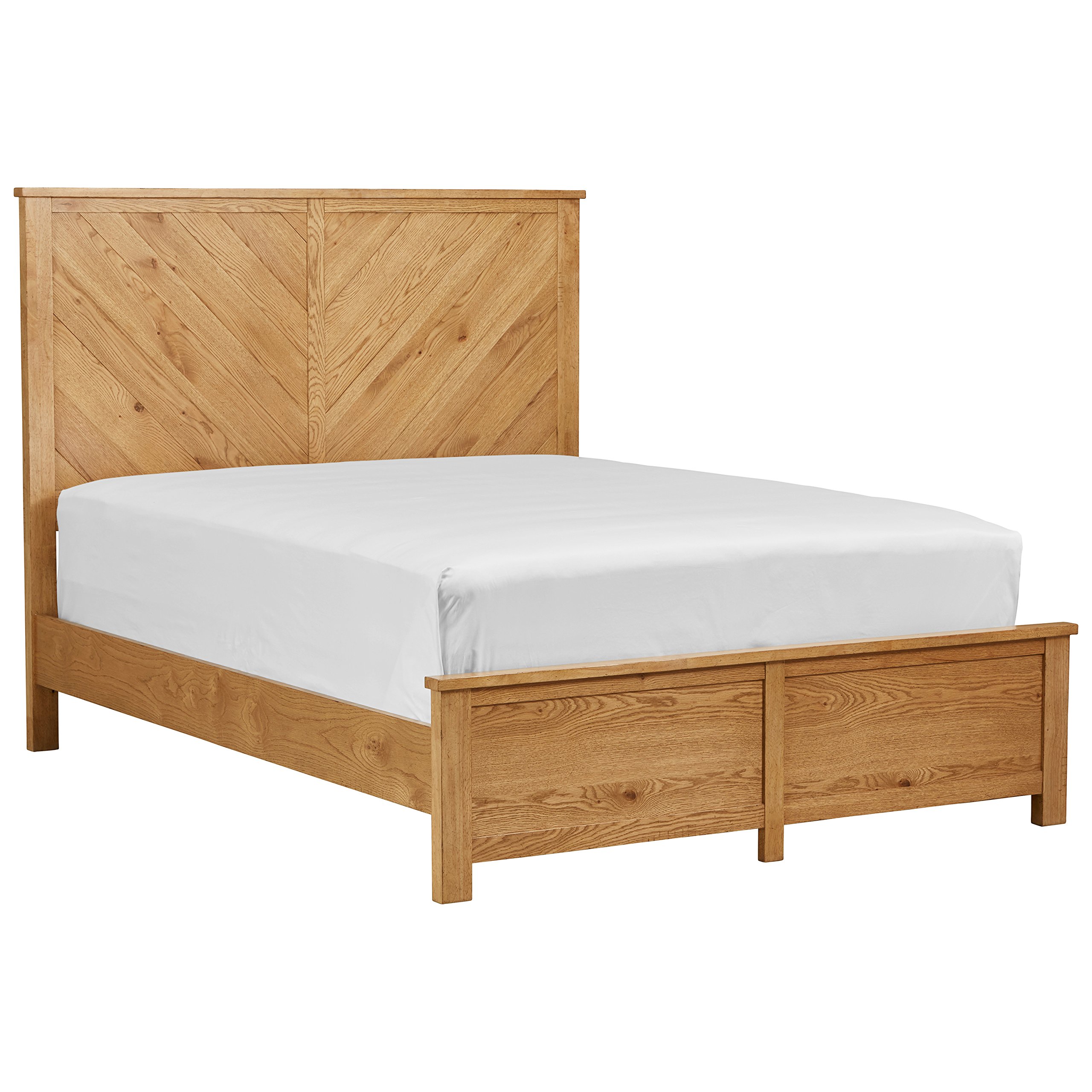 Amazon Brand – Stone & Beam Parson King Wood Bed with Headboard, 80.5"W, Natural