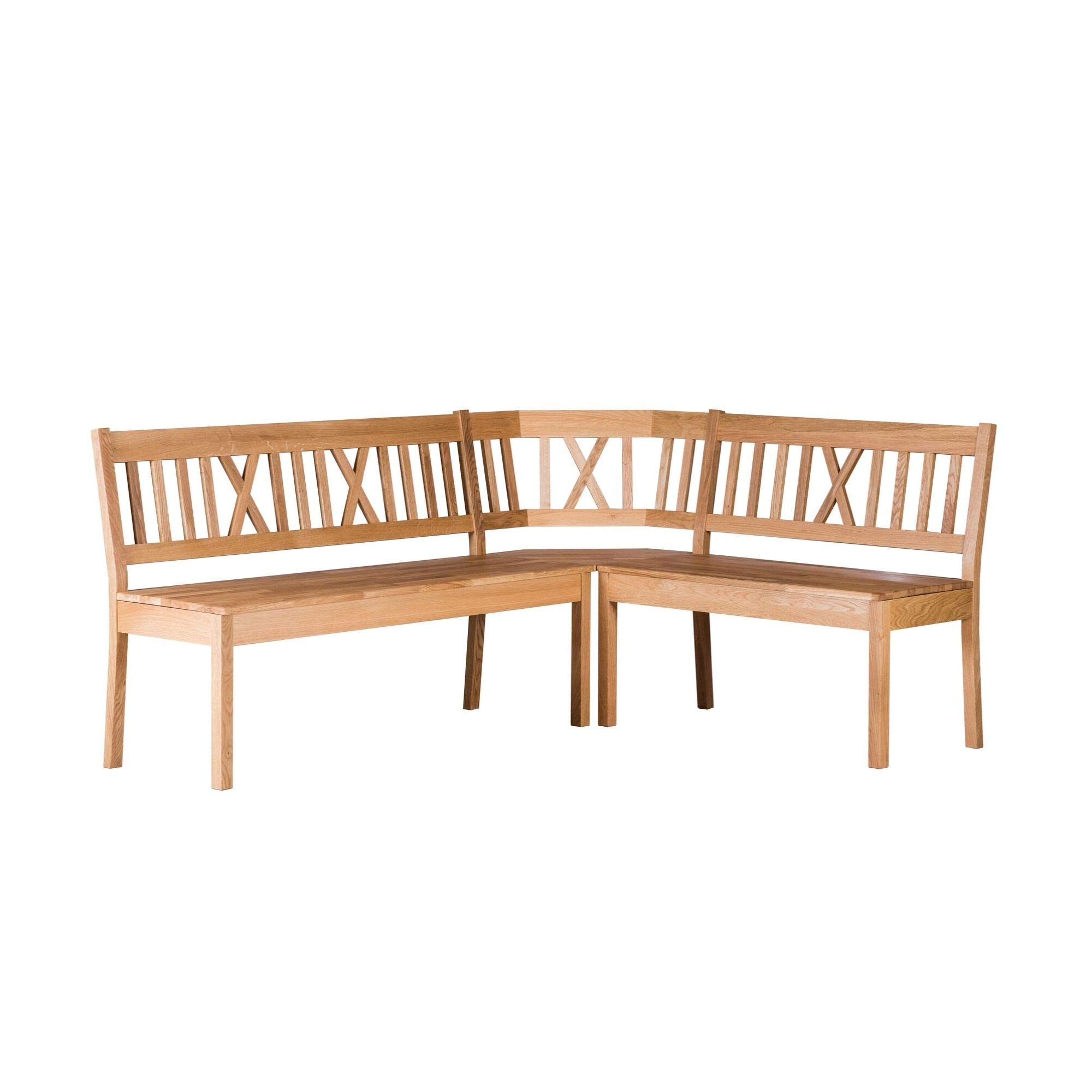 Marque Amazon - Alkove Hayes - Banc d'angle au style classique, 193,7 x 153,7 x 90,2 cm, Chêne sauvage