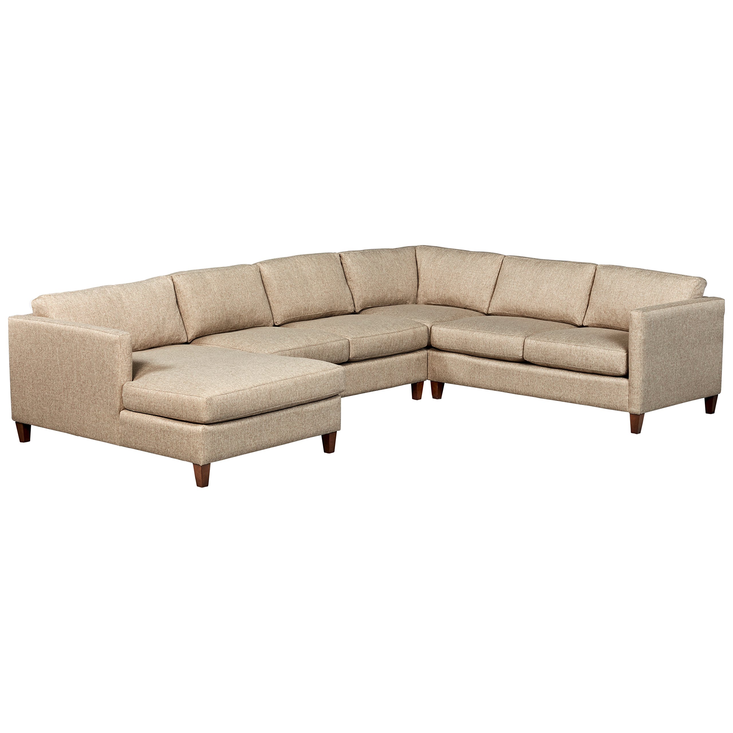 Amazon Brand – Stone & Beam Andover Modern Right U-Sectional Sofa, 134"W, Dark Tan