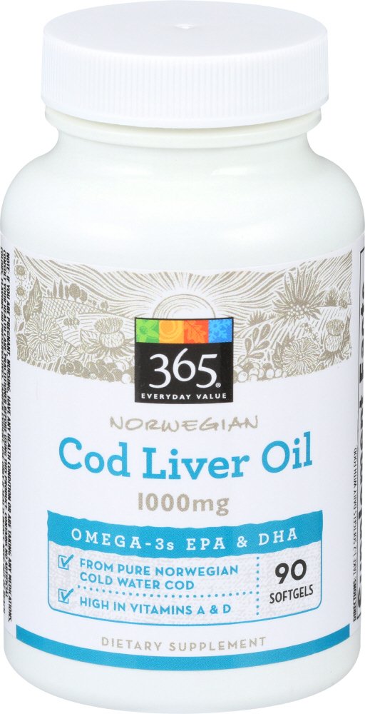 365 Everyday Value, Cod Liver Oil, 90 ct