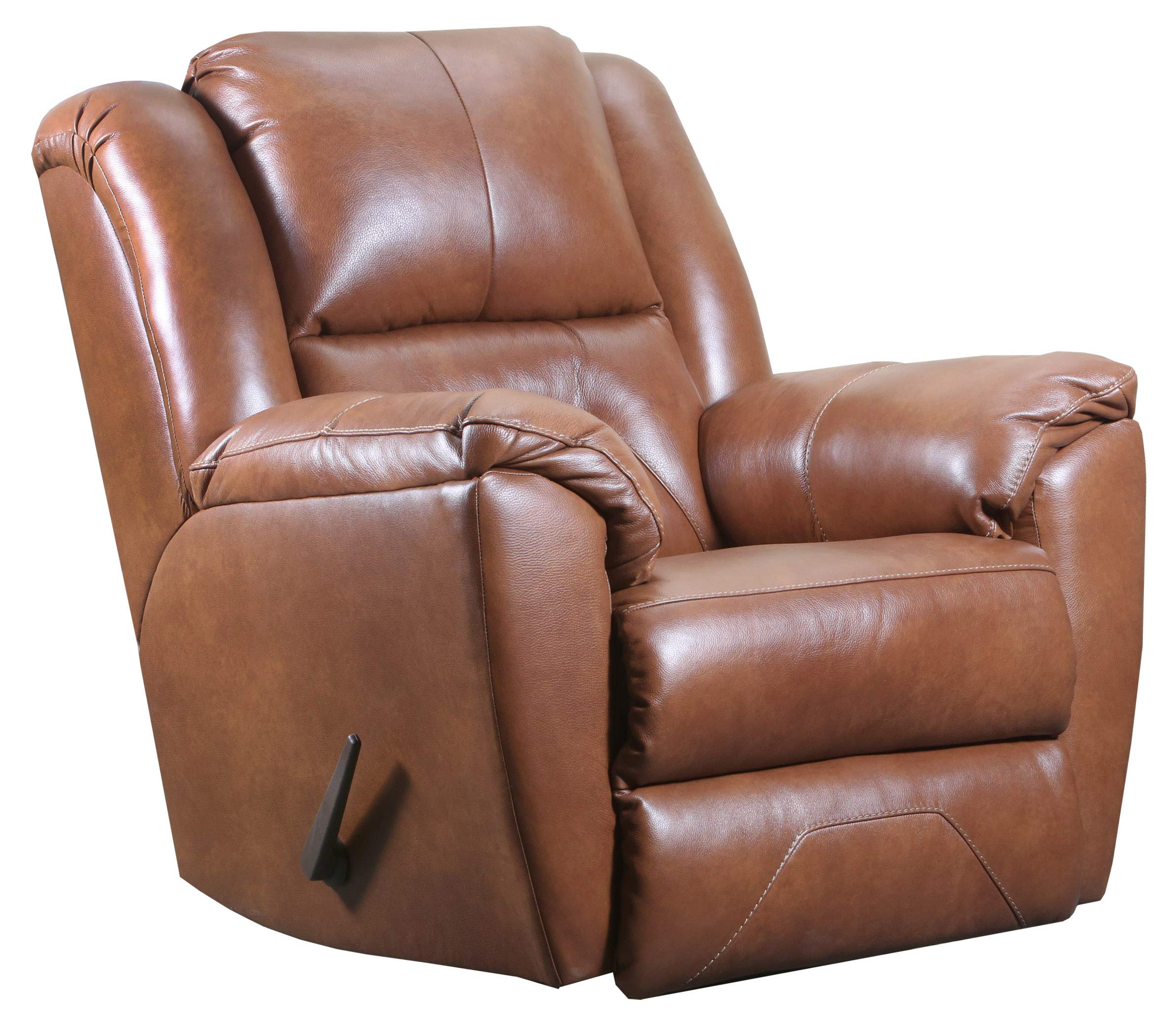 Amazon Brand – Ravenna Home Maplewood Rocker Recliner, 39"W, Leather, Amber