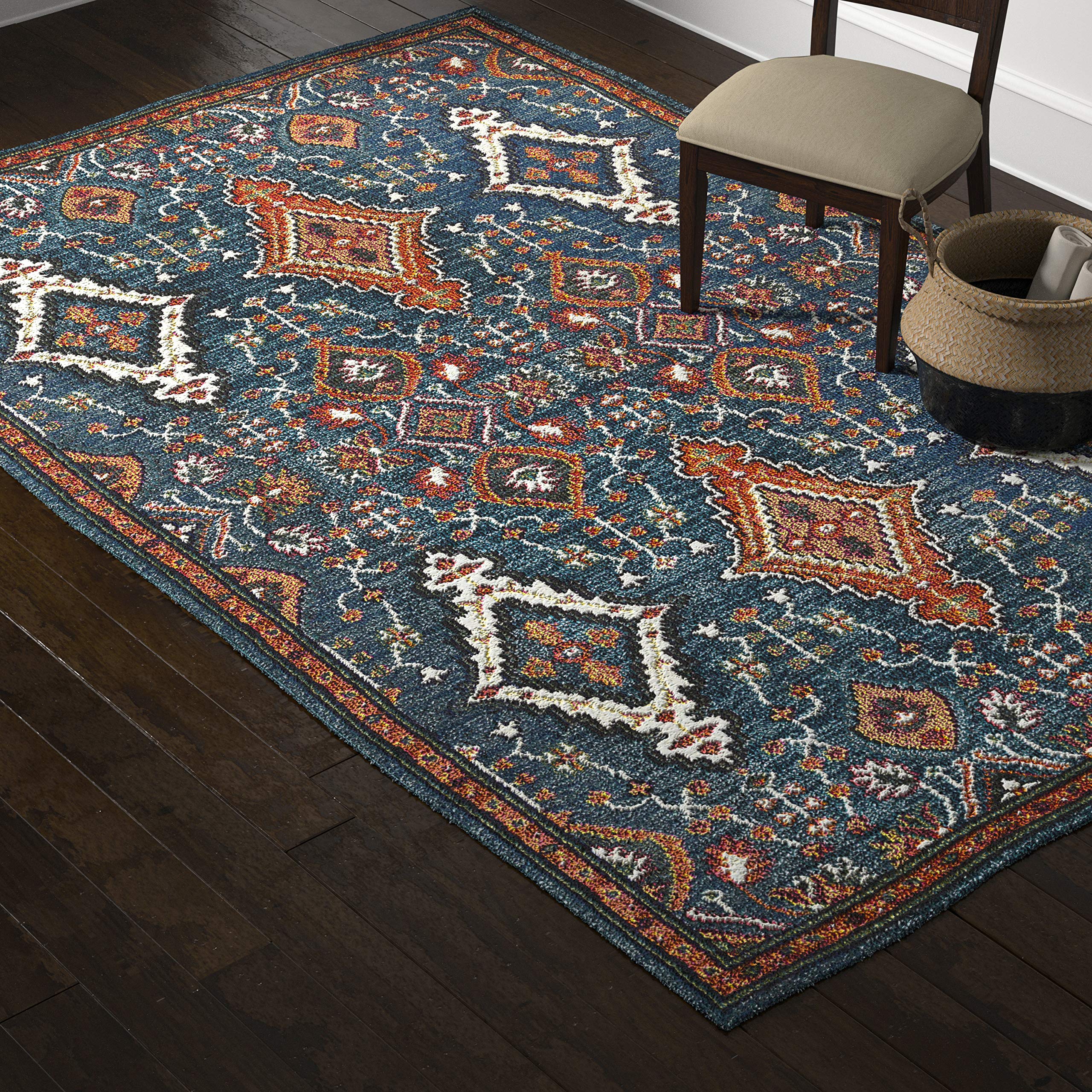 Amazon Brand – Stone & Beam Southwestern Vintage Area Rug, 7' 10" x 11', Multi