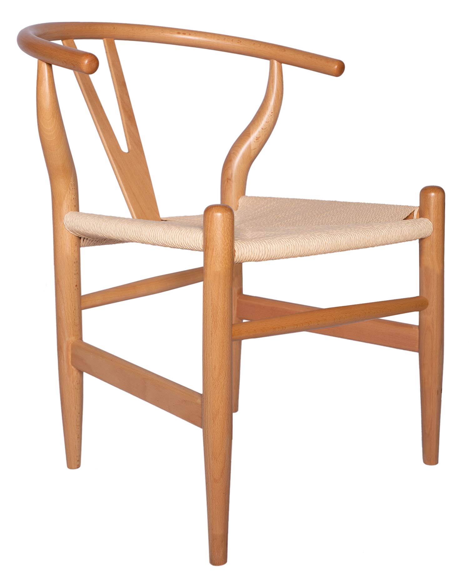 Stone & Beam Classic Wishbone Dining Chair, 22.4"W, Natural / Natural