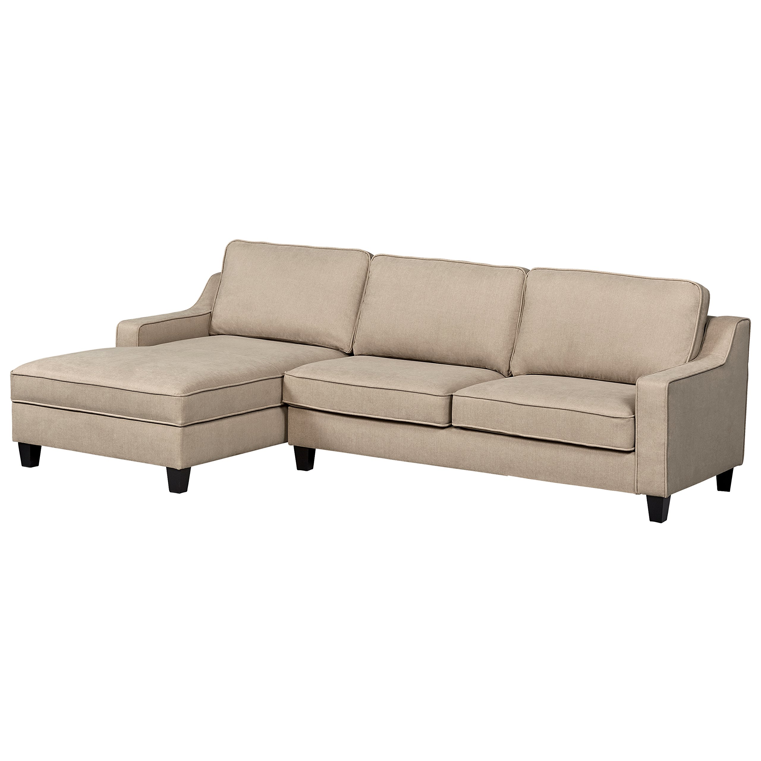 Amazon Brand – Stone & Beam Isabel Traditional Sectional, 100"W, Tan