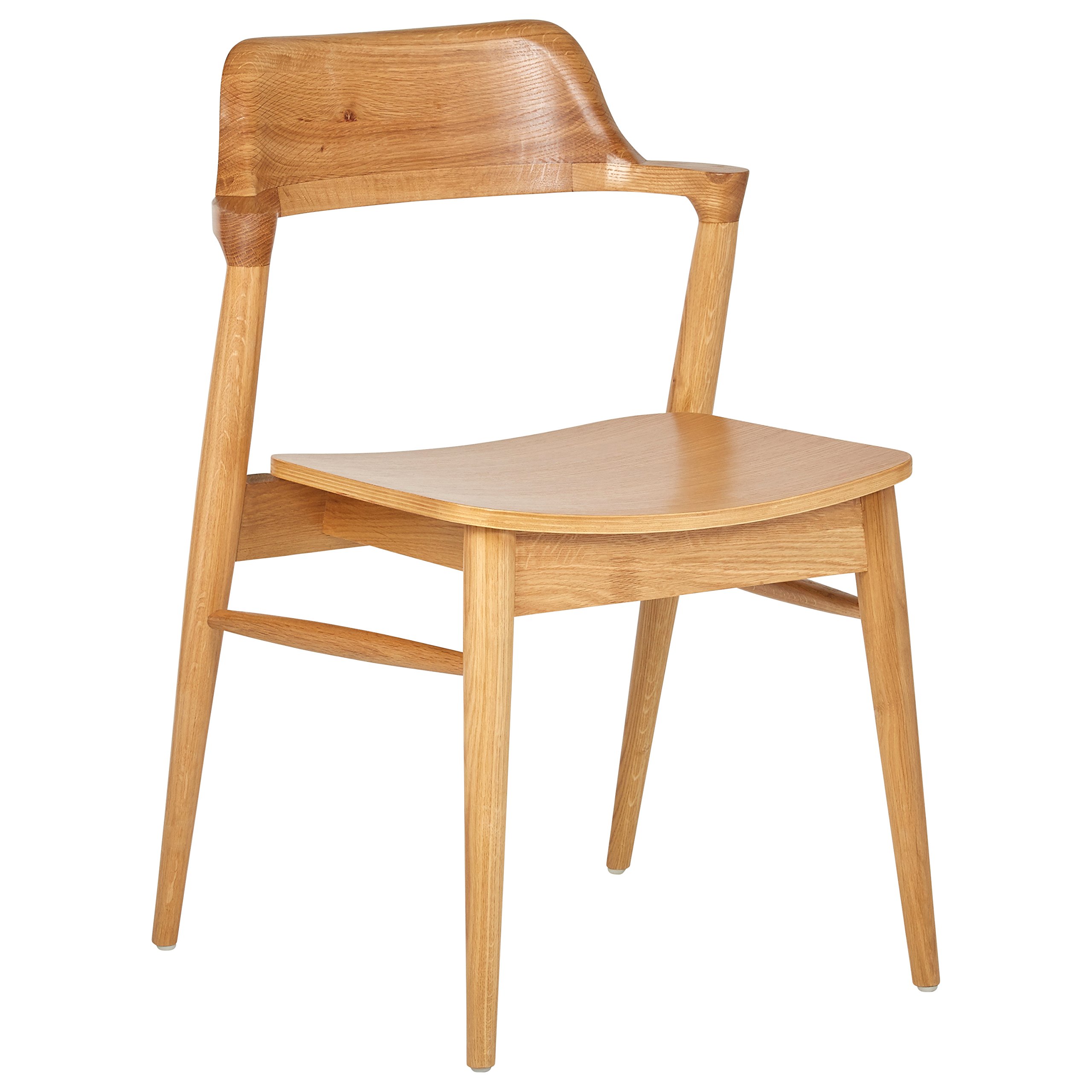Amazon Brand – Rivet Mid-Century Modern Wood Dining Chair, 30"H, Natural
