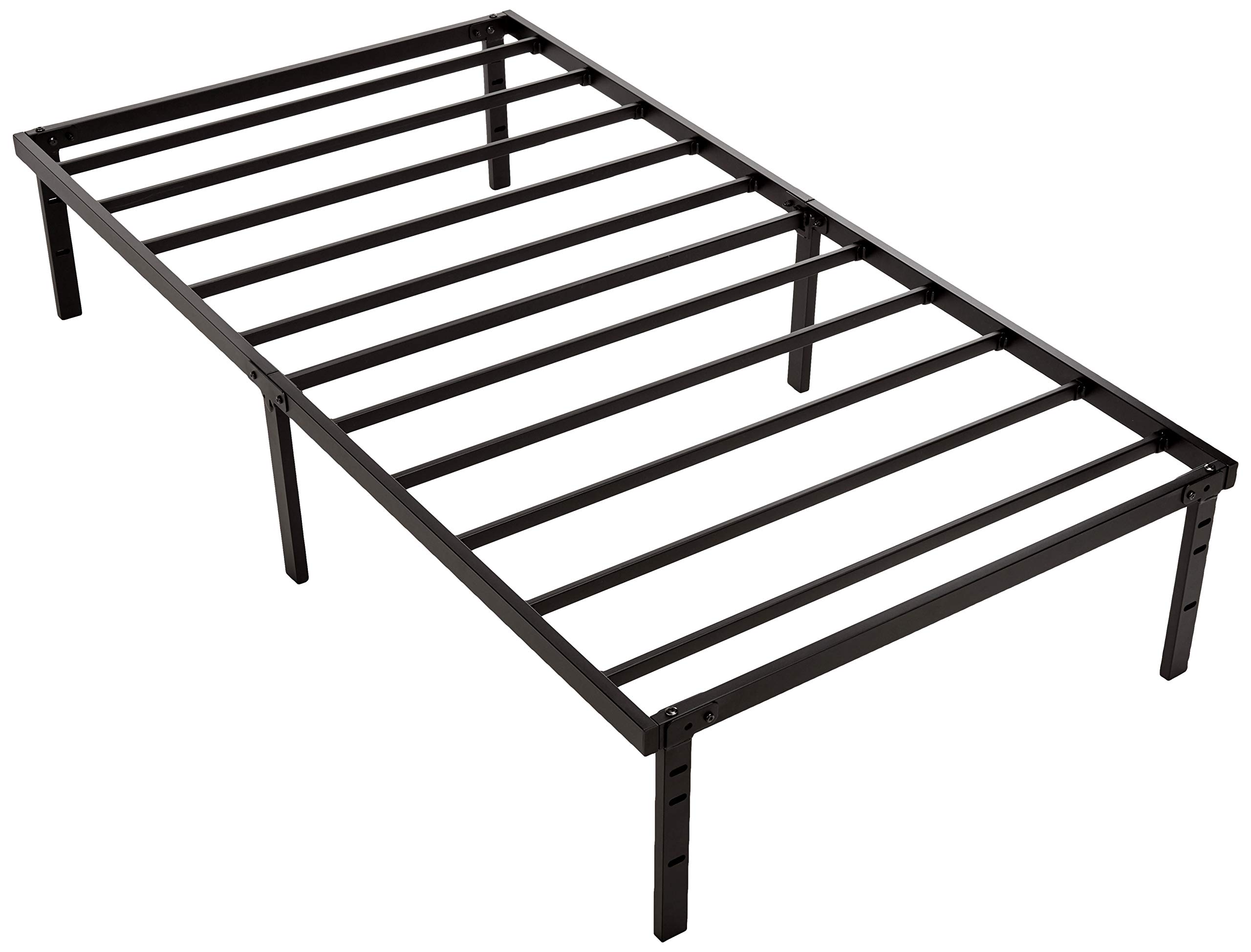 AmazonBasics Heavy Duty Non-Slip Bed Frame with Steel Slats, Easy Assembly - 14"H, Twin