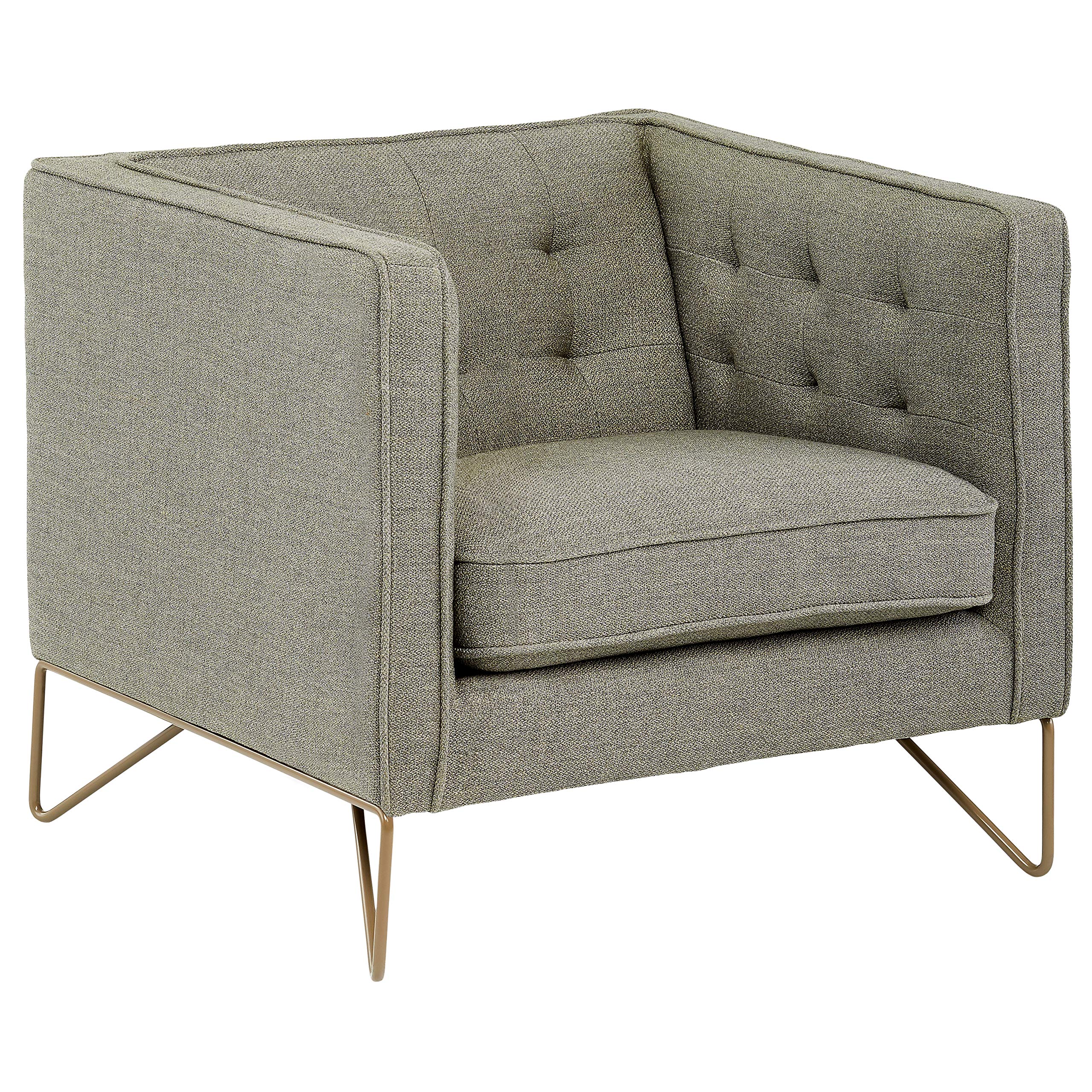 Amazon Brand – Rivet Brooke Contemporary Mid-Century Modern Tufted Living Room Accent Chair, 35"W, Grey