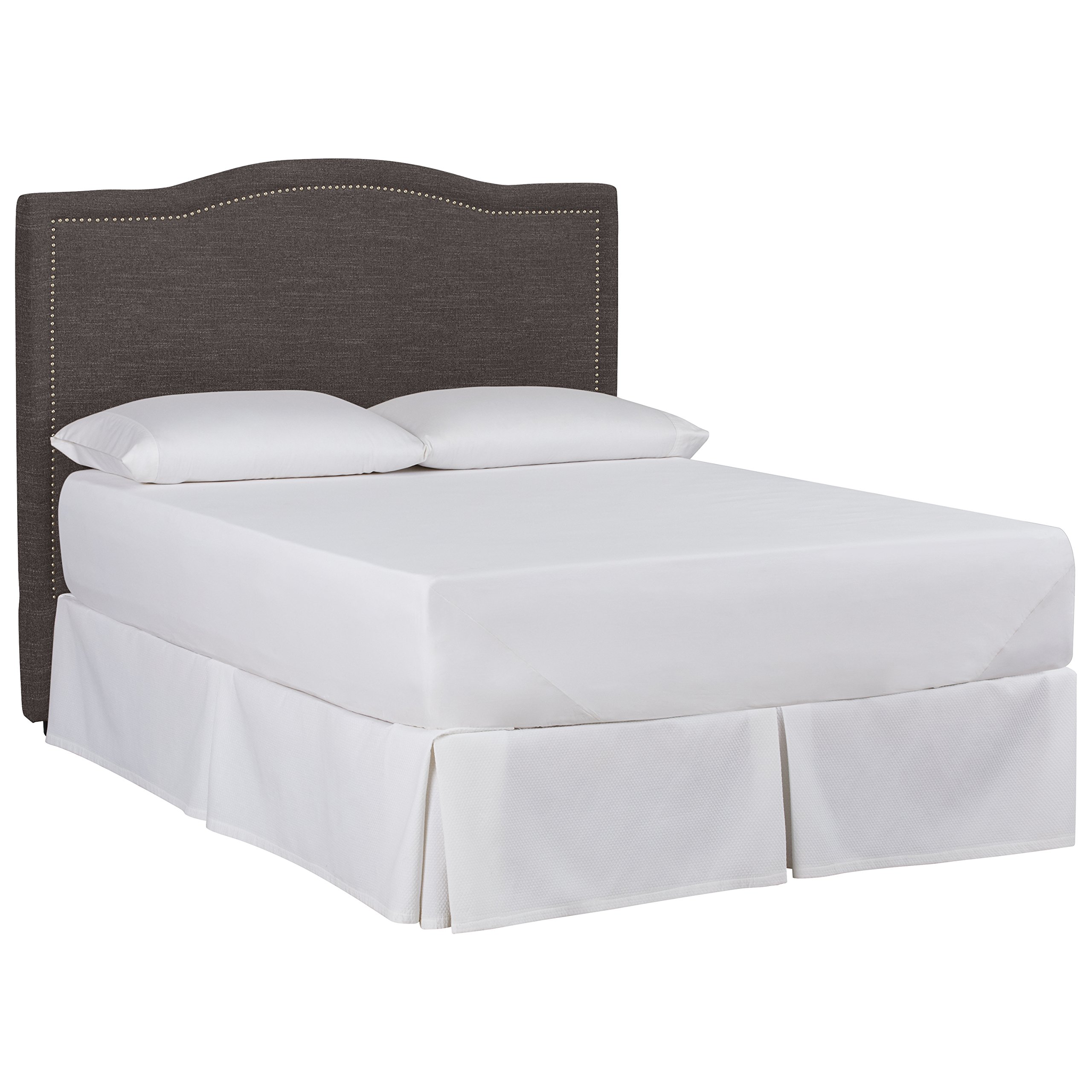 Amazon Brand – Stone & Beam Bridgewater Curved Queen Headboard, 66"W, Curious Charcoal