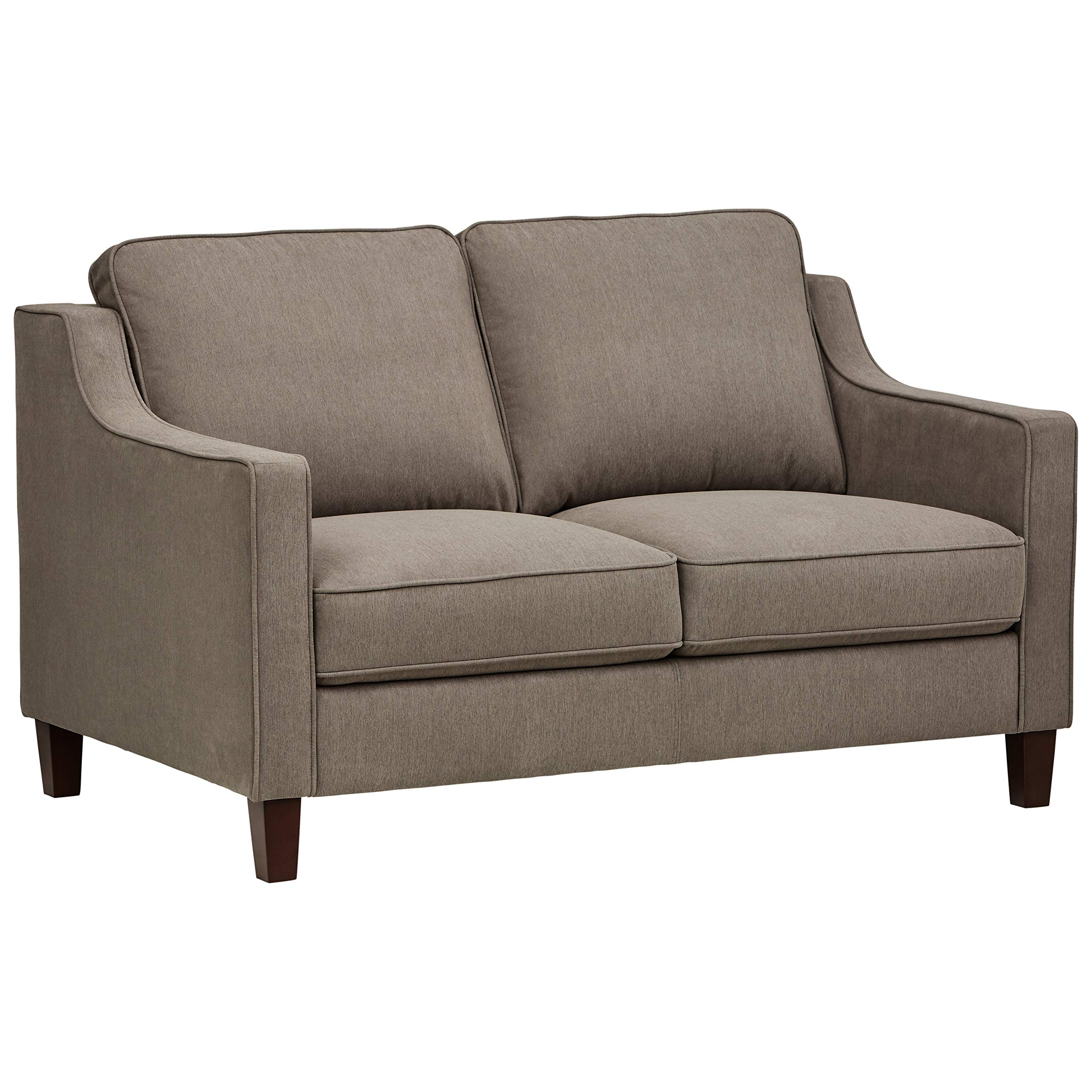 Amazon Brand – Stone & Beam Blaine Modern Loveseat Sofa, 55.9"W, Light Grey