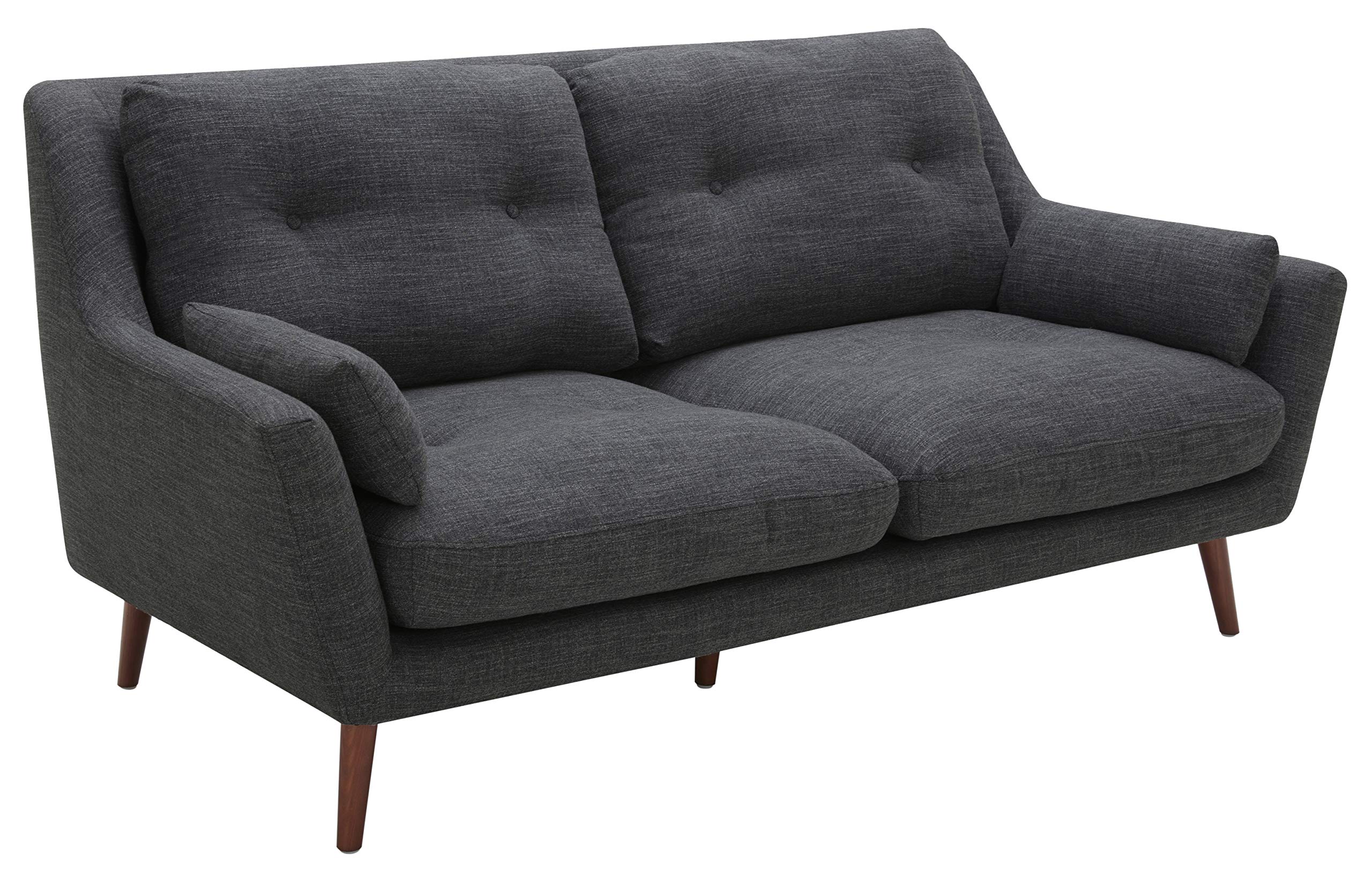 Amazon Brand – Rivet Brooker Down-Filled Mid-Century Sofa, 76"W, Quarry