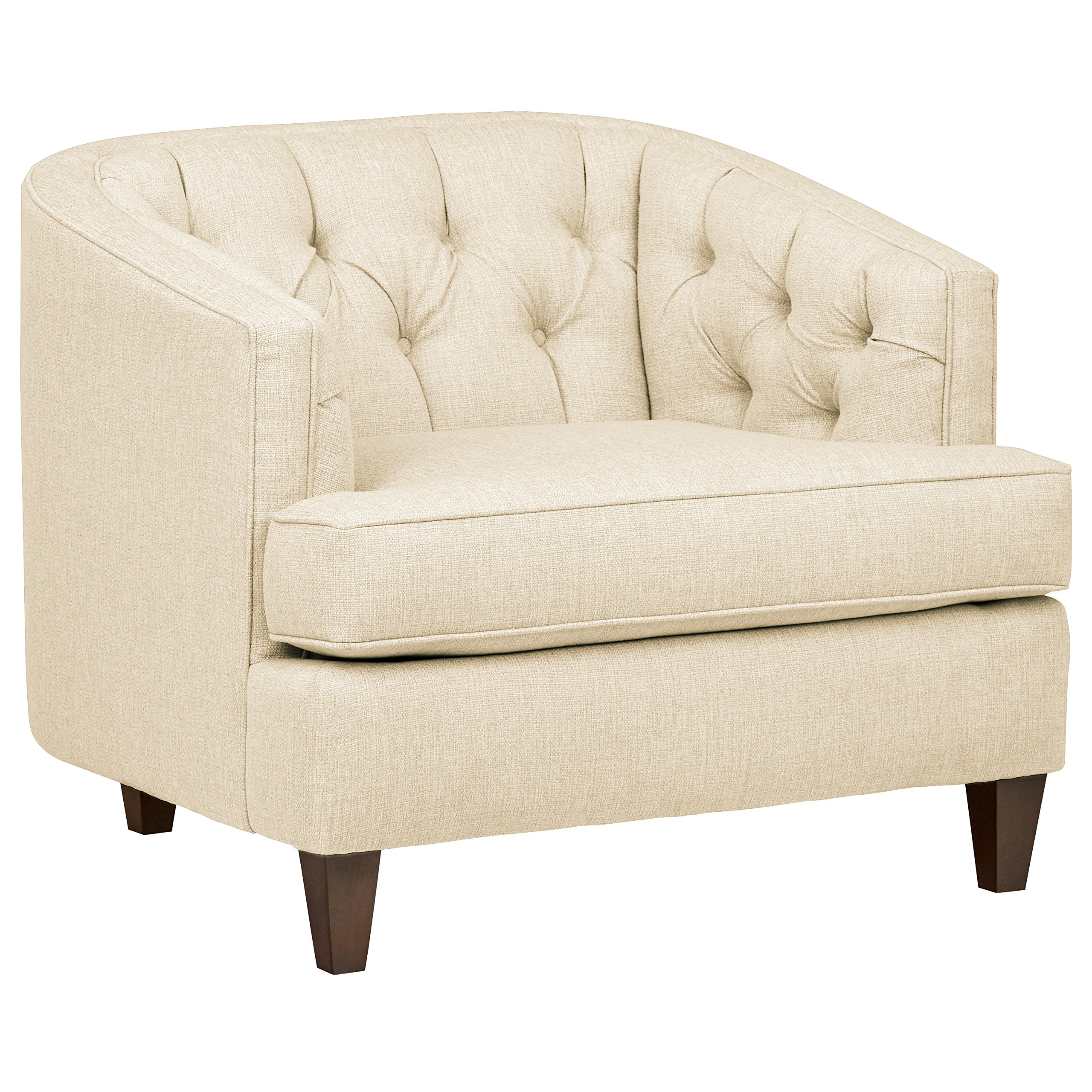 Amazon Brand – Stone & Beam Leila Tufted Chair, 44" W, Latte