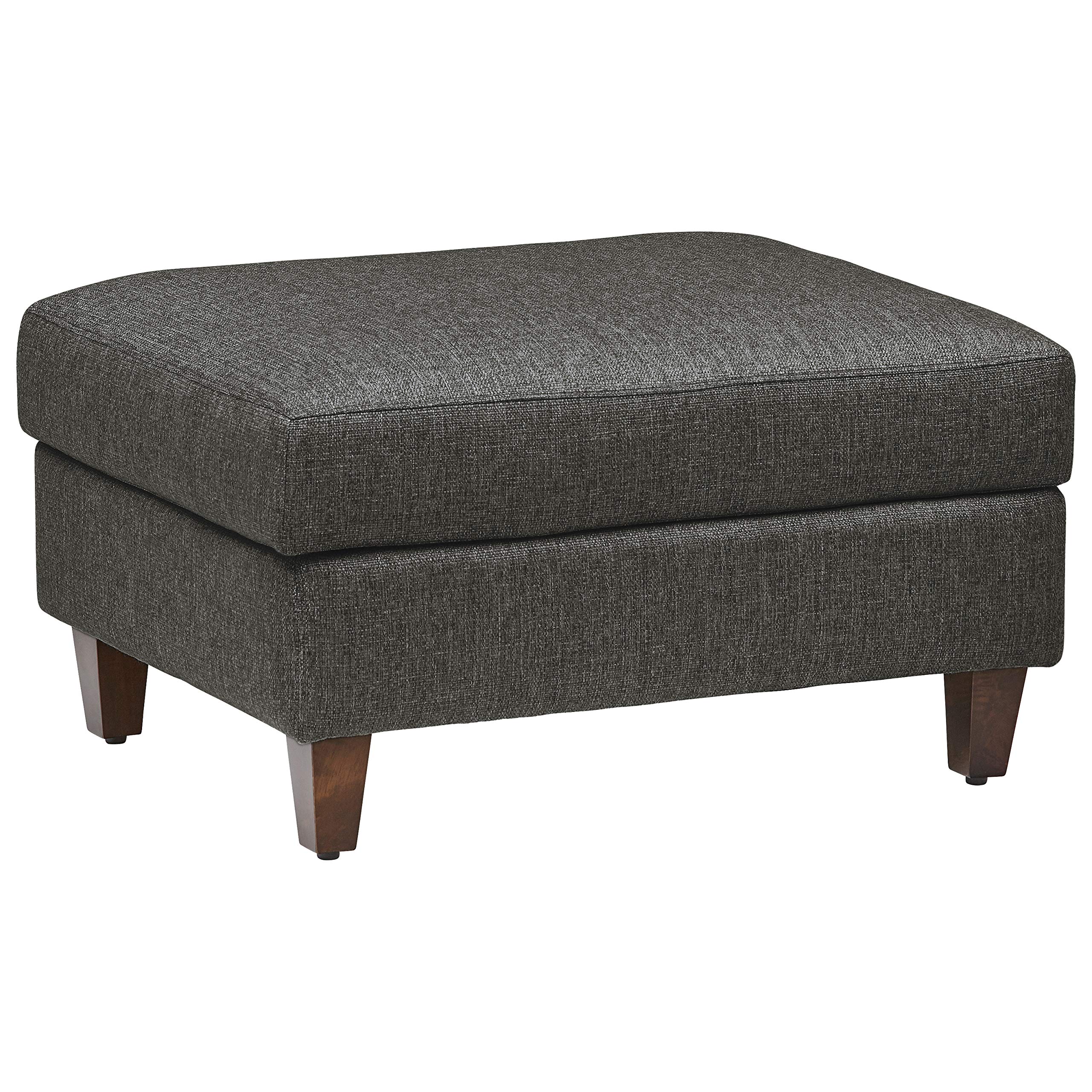Amazon Brand – Stone & Beam Andover Modern Rectangle Ottoman, 32"W, Charcoal