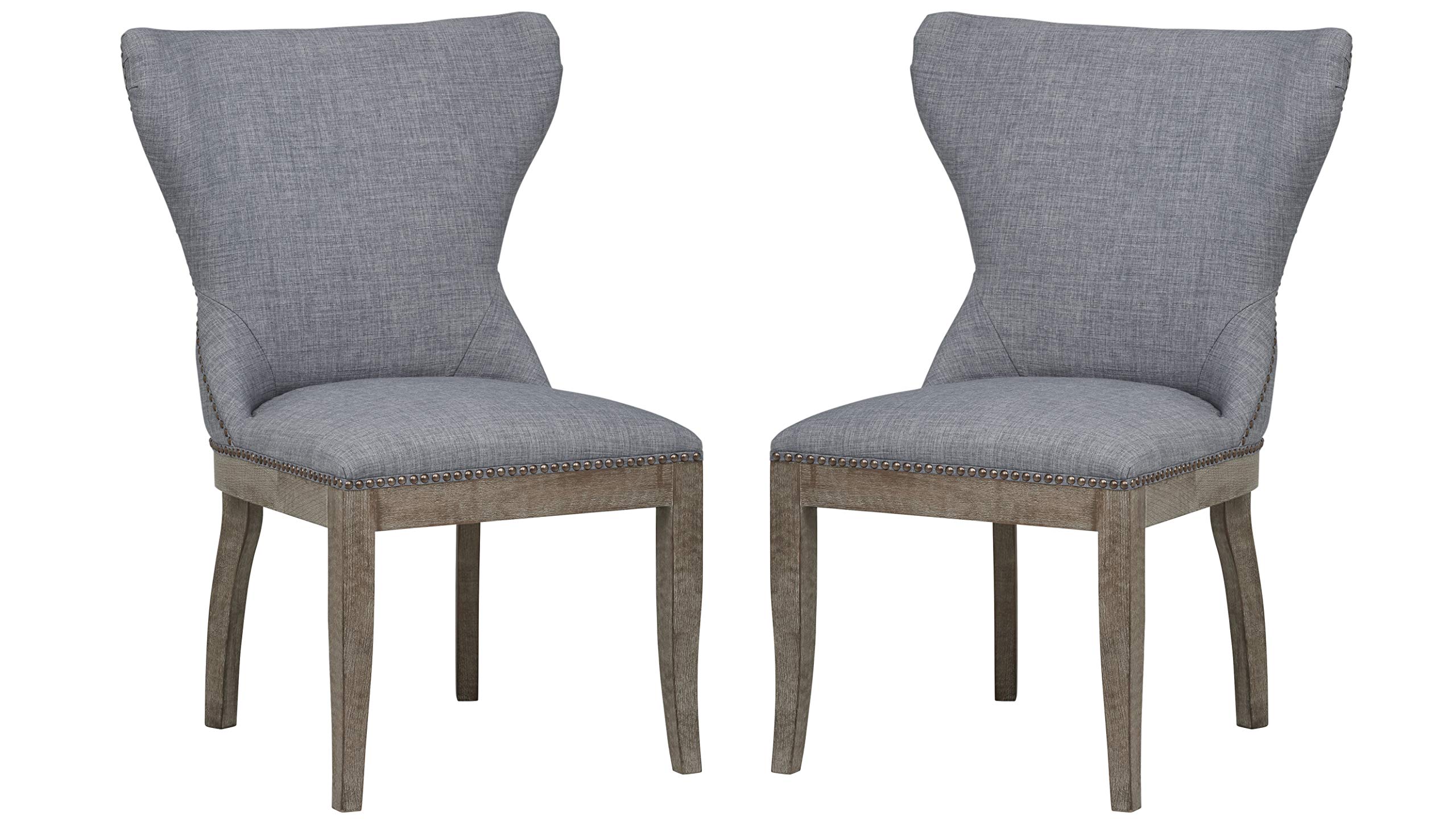 Amazon Brand – Stone & Beam Kinsley Dining Chair, 37.5"H, Set of 2, Washed Denim