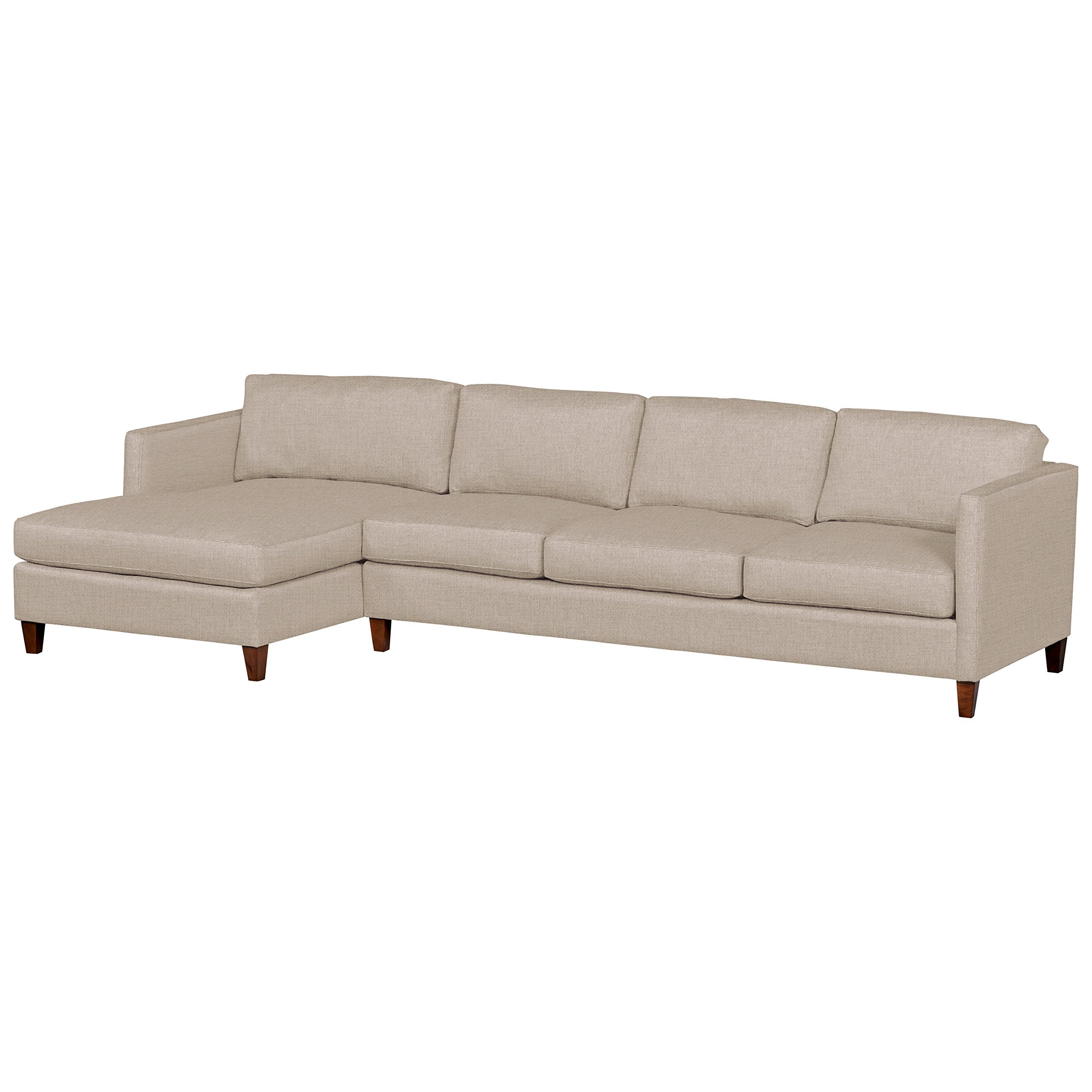 Amazon Brand – Stone & Beam Andover Modern Left Chaise Sofa Sectional, 126"W, Grey Linen