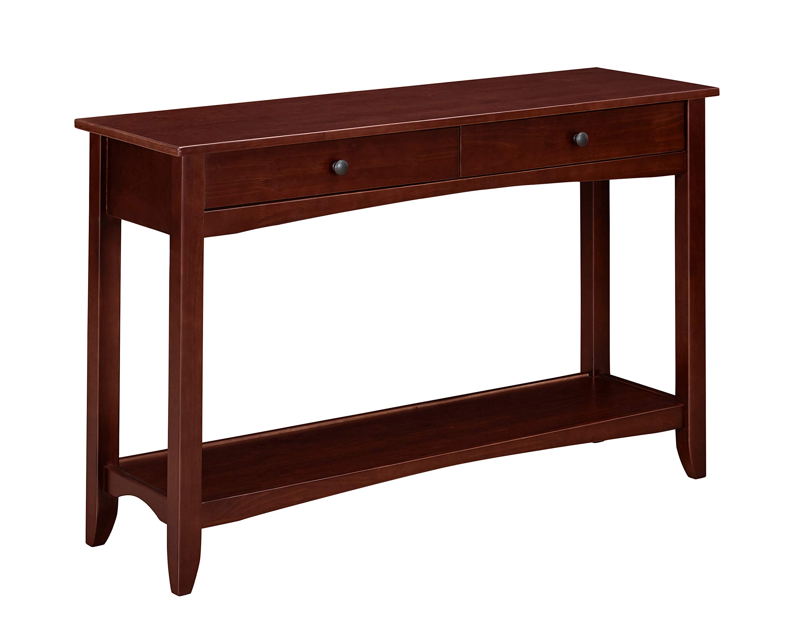 Amazon Brand – Ravenna Home Dora Classic Shelf Storage Wood Console Table, 47.5"W, Dark Espresso