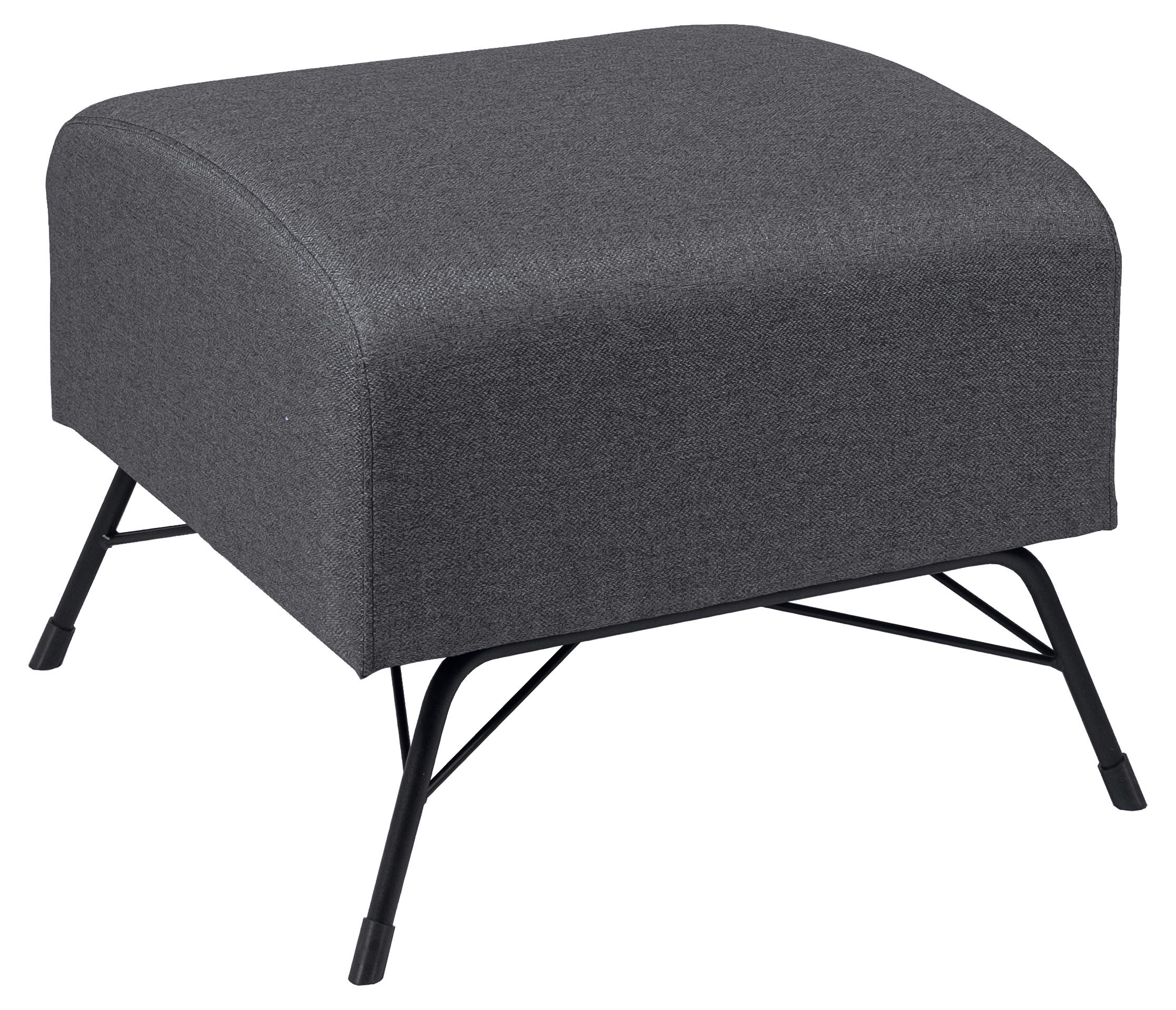 Marque Amazon - Movian Galga - Repose-pieds en tissu Malmo, 53 x 53 x 42 cm (longueur x largeur x hauteur), Gris foncé