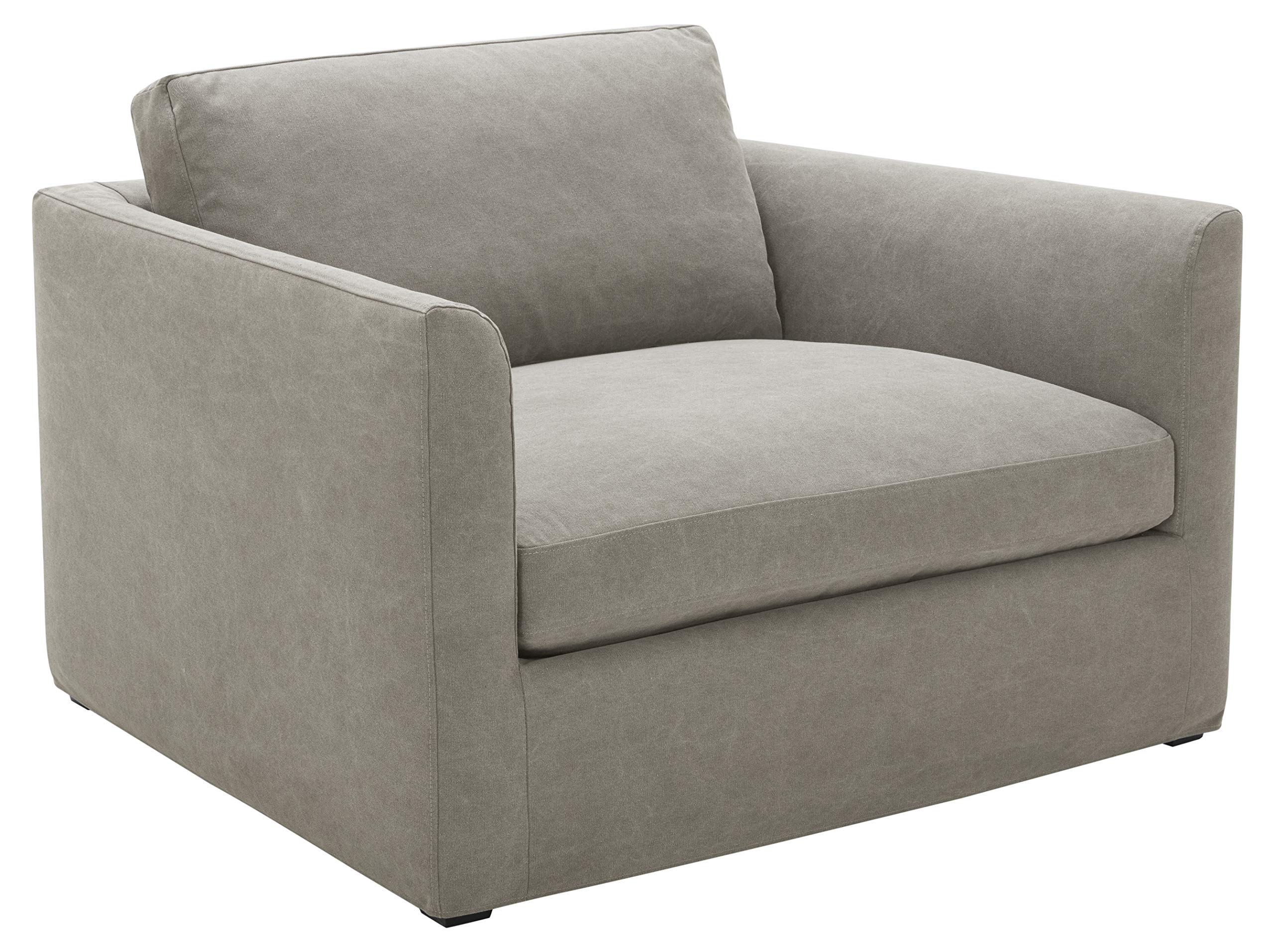 Amazon Brand – Stone & Beam Faraday Down-Filled Casual Living Room Chair, 47"W, Light Grey