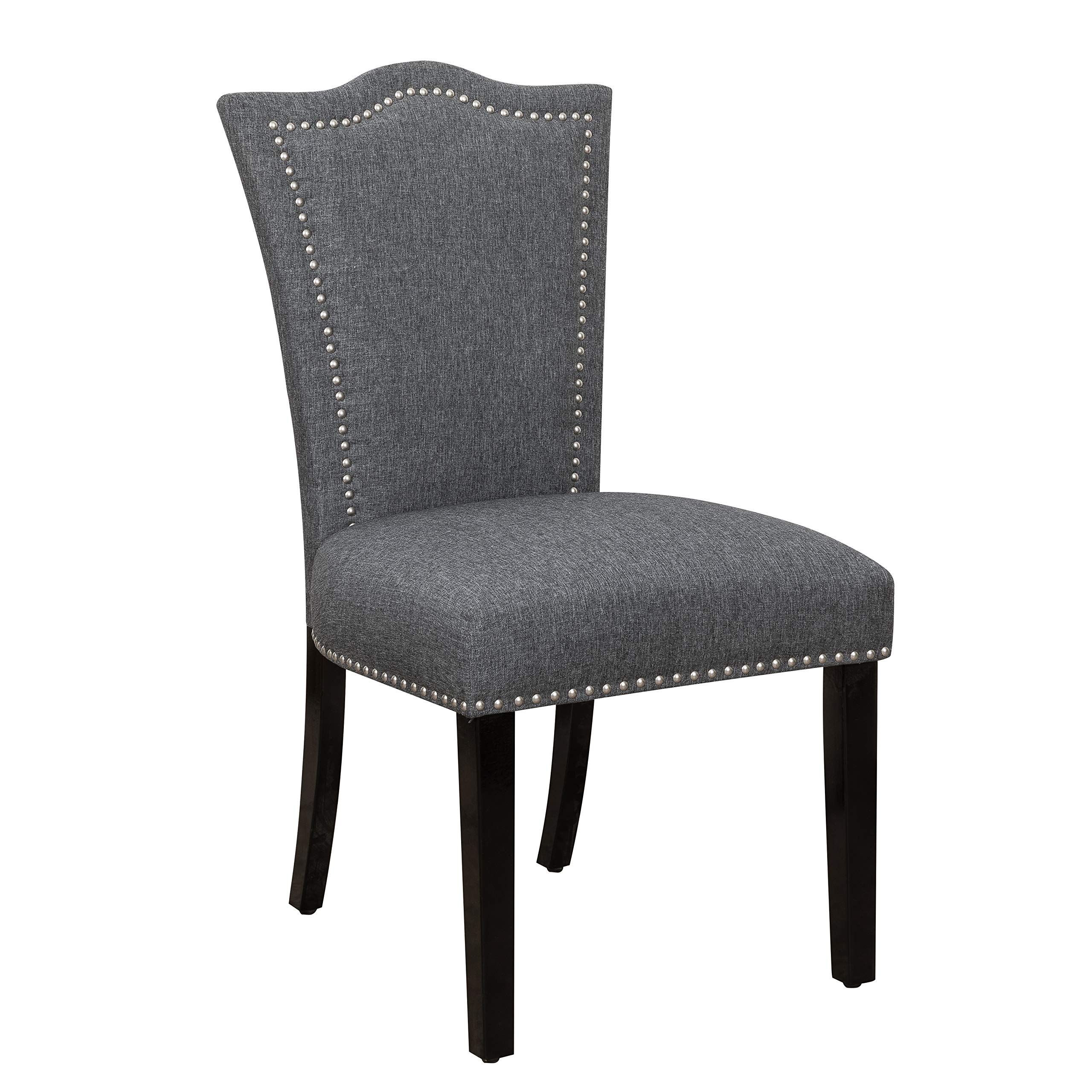 Amazon Brand – Ravenna Home Modern Dining Chair, 37.6 Inch Height, Charcoal Gray