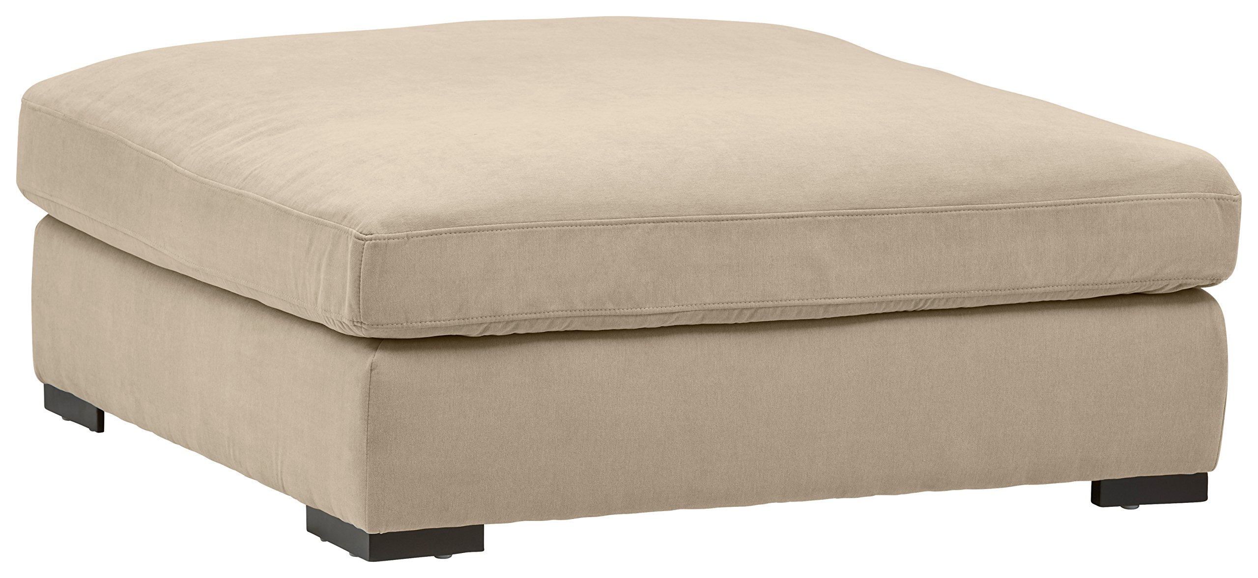 Amazon Brand – Stone & Beam Lauren Down Filled Oversized Ottoman with Hardwood Frame, 46.5"W, Fawn