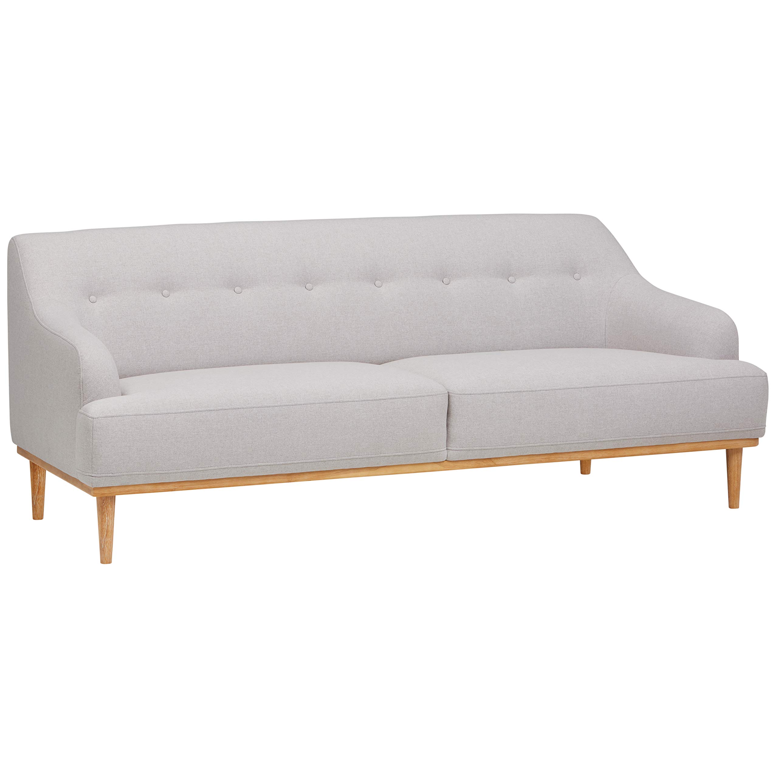 Amazon Brand – Rivet Alvin Contemporary Sofa Couch, 81"W, Light Grey