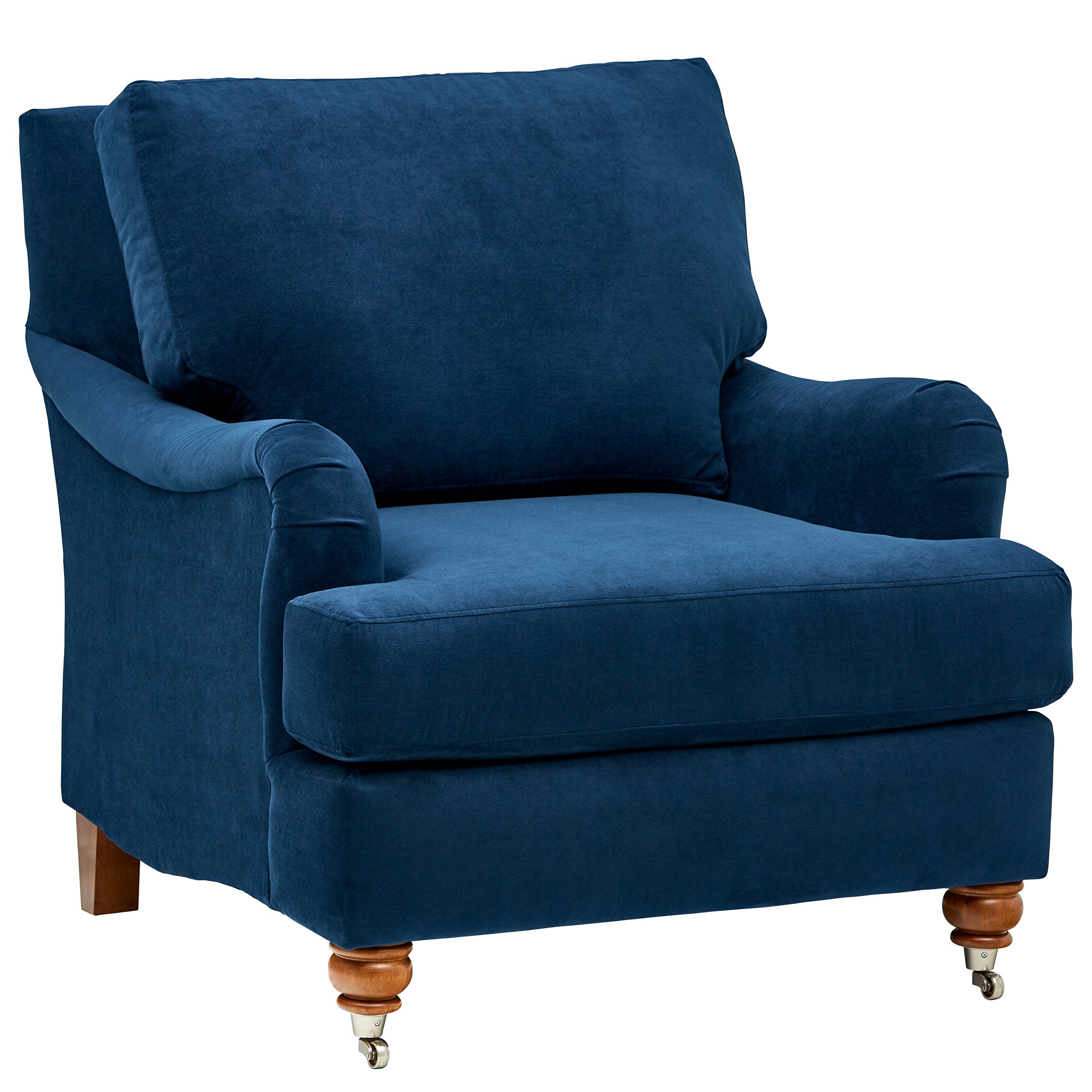 Amazon Brand – Stone & Beam Brandeberry Farmhouse Charles of London Accent Chair, 38"W, Navy