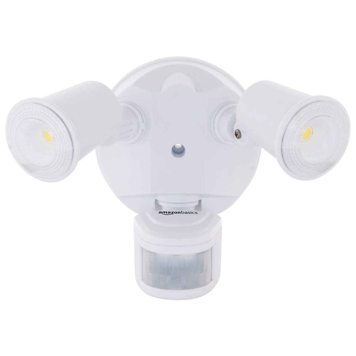 AmazonBasics 20W Waterproof LED Outdoor Motion Sensor Security Light with 2 Adjustable Heads - 5000K Daylight, 2000 Lumen, Up to 180 Detection Angle, ETL Certified