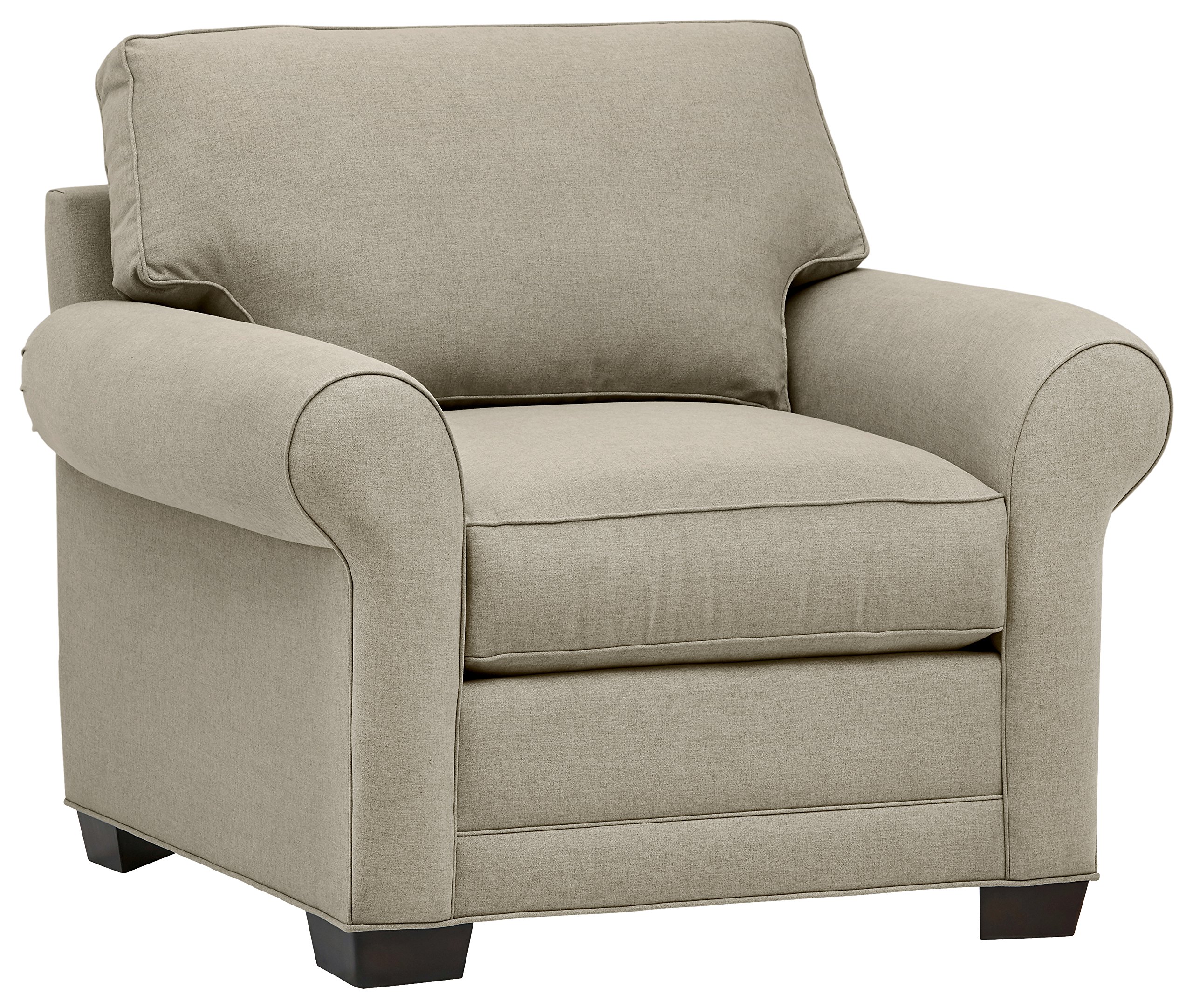 Amazon Brand – Stone & Beam Kristin Round Arm Performance Fabric Chair, 44"W, Stone