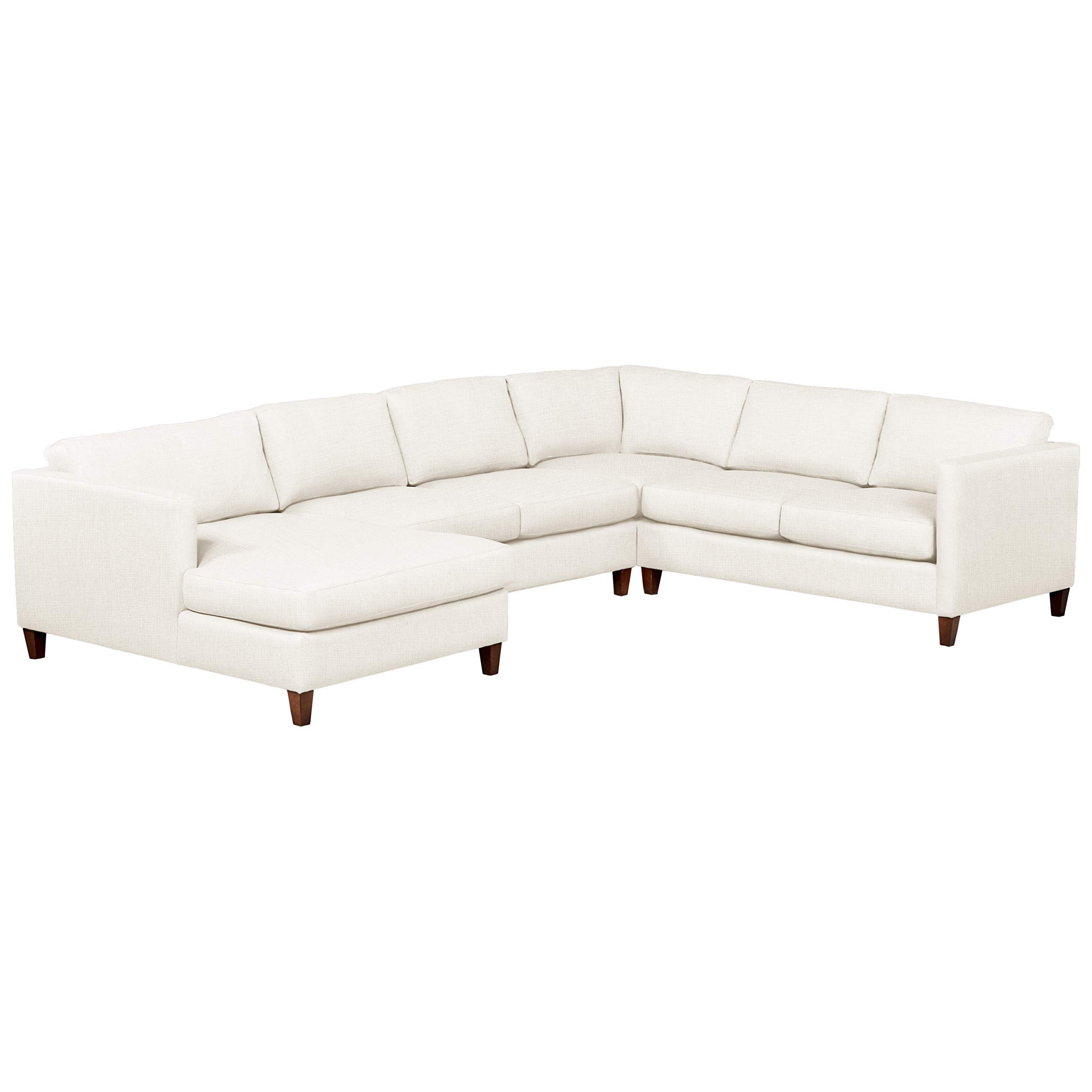 Amazon Brand – Stone & Beam Andover Modern Right U-Sectional Sofa, 134"W, Cream