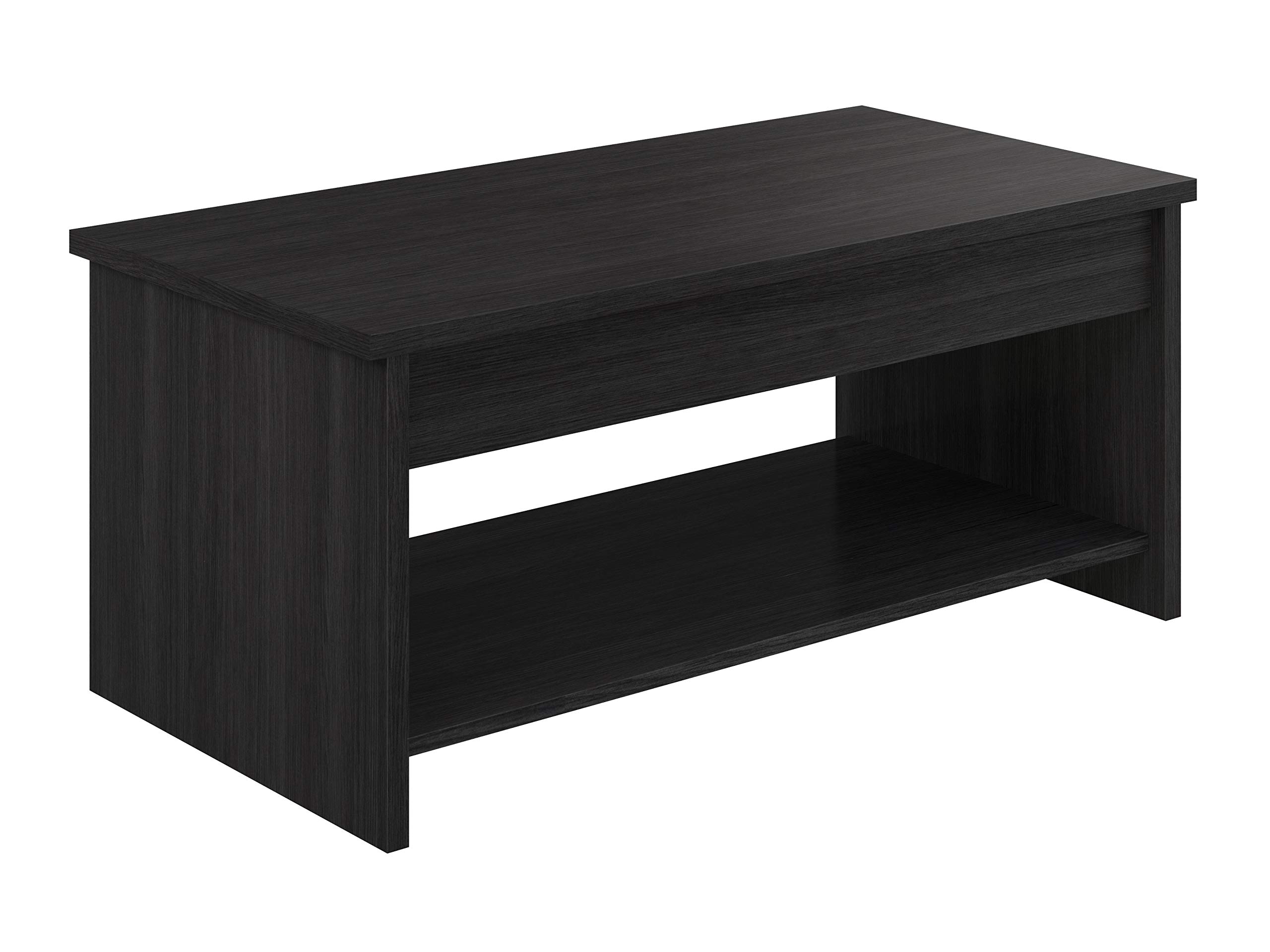 Amazon Brand - Movian Aggol Lift-Top Coffee Table with 1-Shelf, 50 x 100 x 44cm, Black/Dark Grey